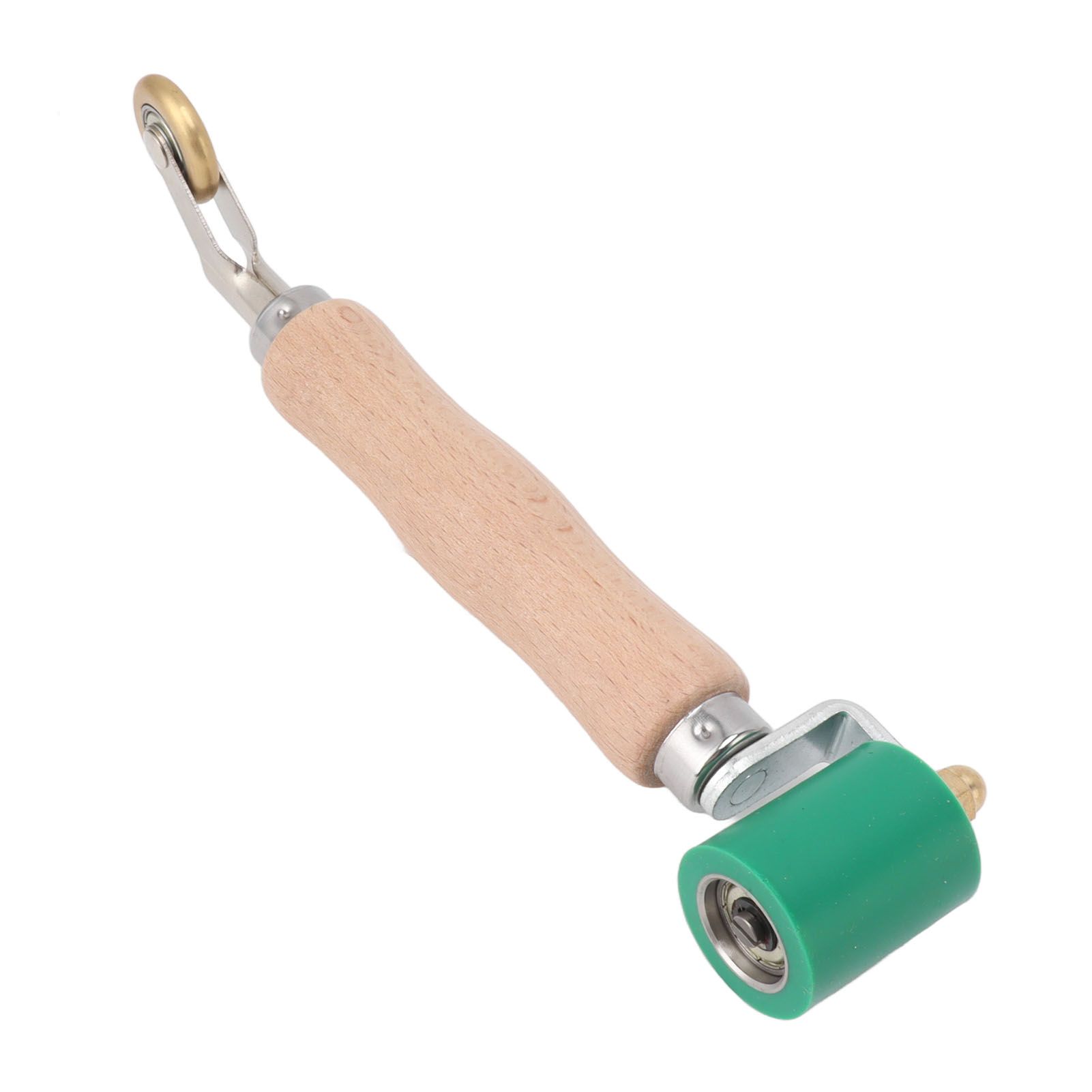 40mm Silicone Seam Roller Dual Use Brass Wheel Wood Handle Wallpaper Flat Seam view 4