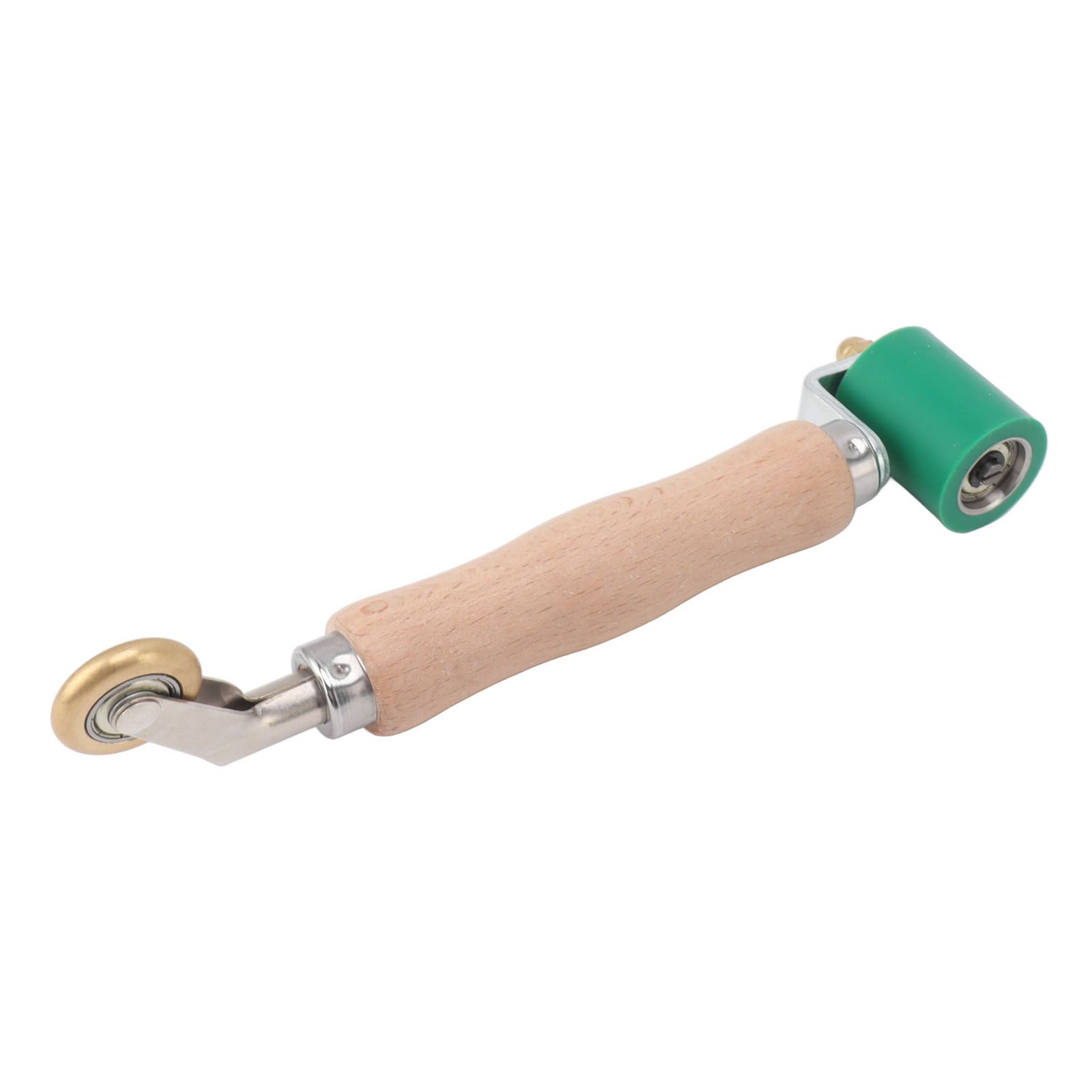 40mm Silicone Seam Roller Dual Use Brass Wheel Wood Handle Wallpaper Flat Seam view 6