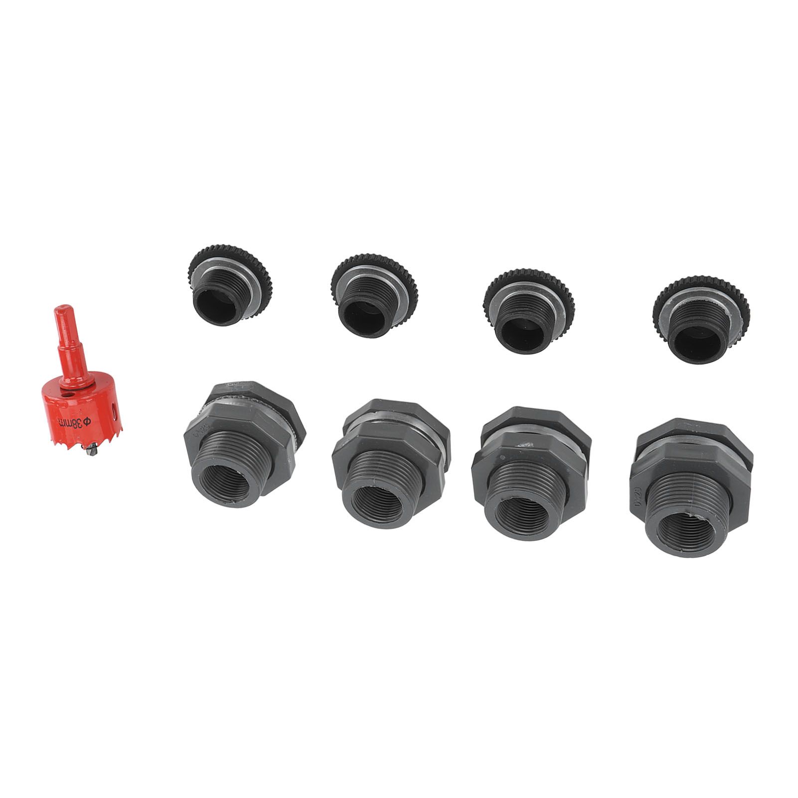 3/4 Inch Rain Barrel Bulkhead Fitting Kit with Plugs Hole Saw Tool PVC Spigot view 9