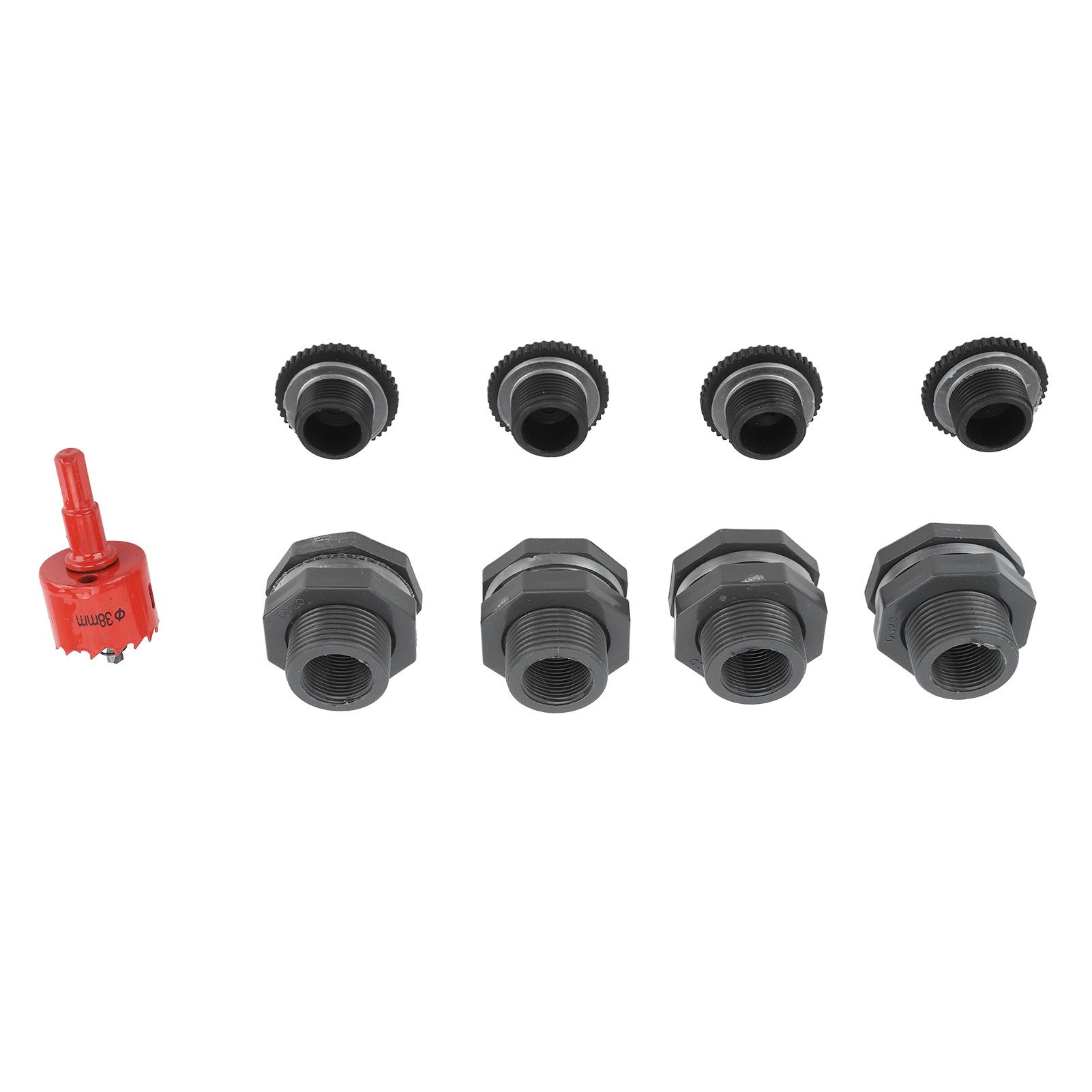 3/4 Inch Rain Barrel Bulkhead Fitting Kit with Plugs Hole Saw Tool PVC Spigot view 10