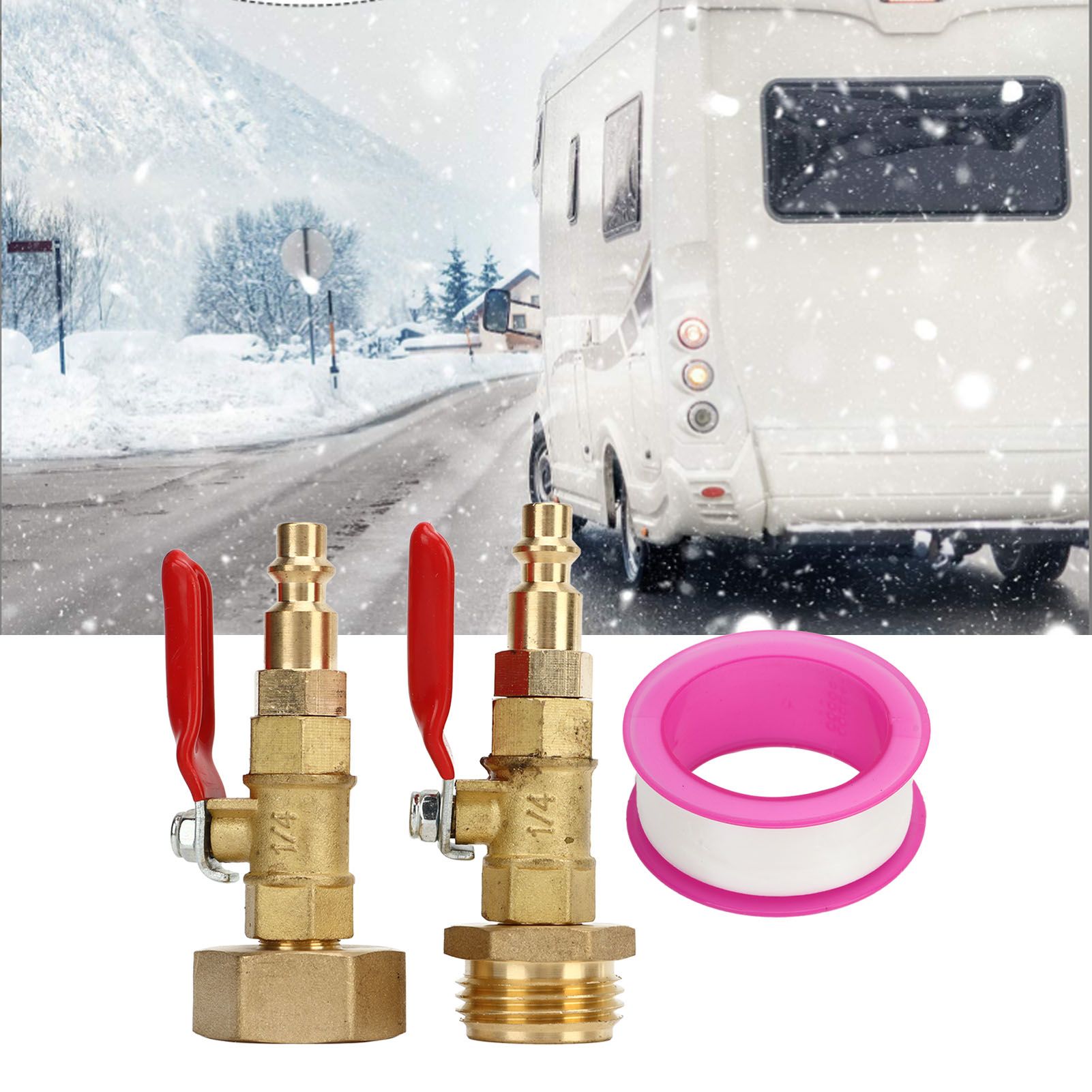 2pcs Brass Winterize Blowout Adapter 3/4 Internal and External Thread Brass view 12