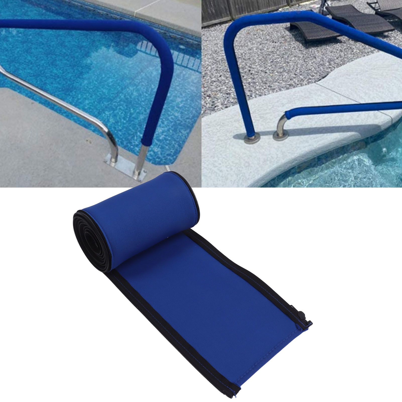 Pool Handrail Cover with Zipper Adjustable Non Slip Railing Handle Sleeve for view 12