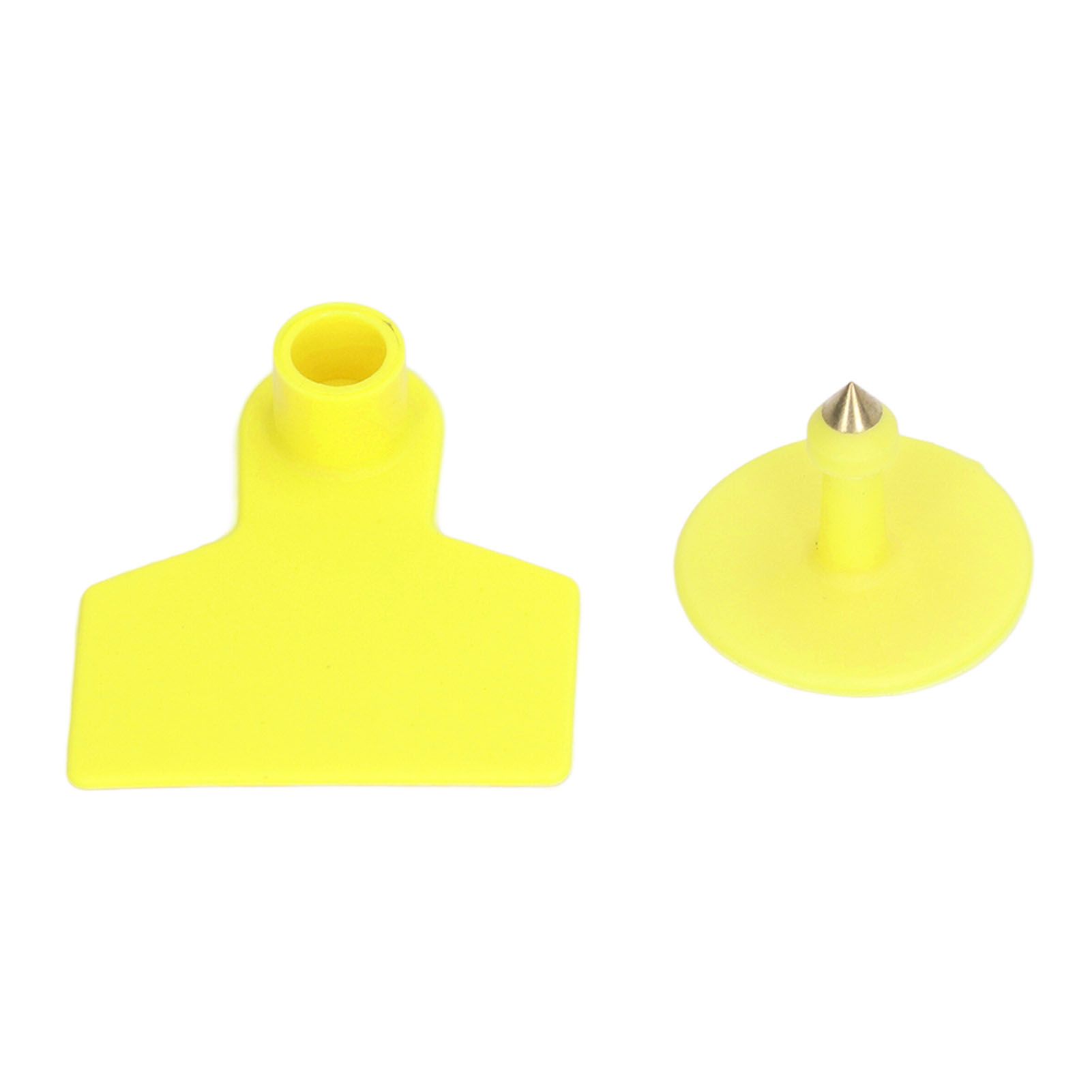 100 Sets Livestock Ear Tags Yellow Strong Plastic Easy to Use Blank Cattle Ear view 2