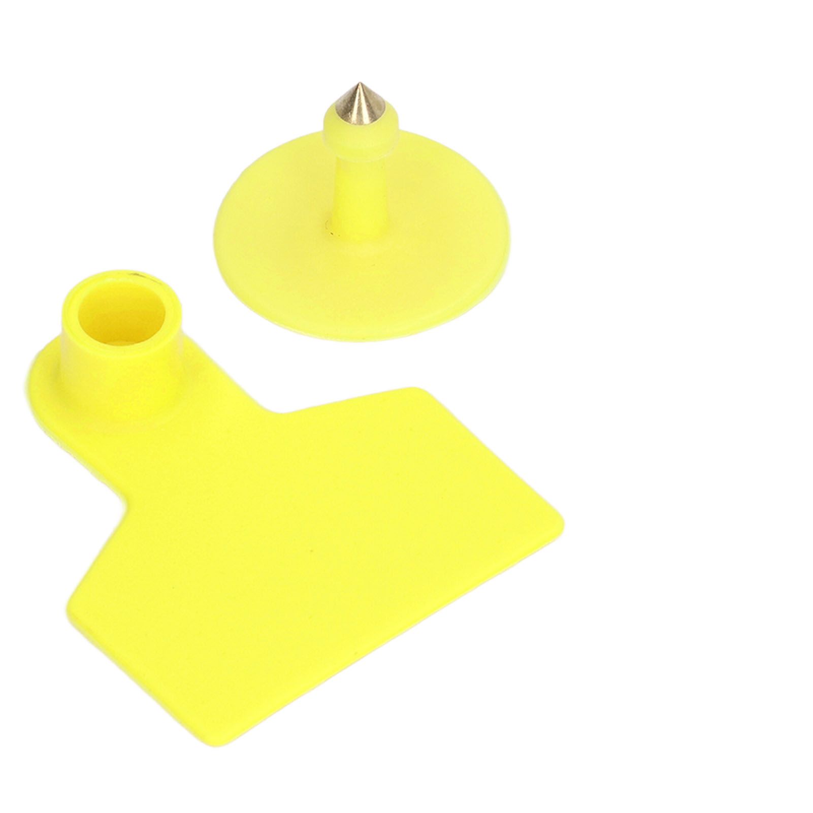 100 Sets Livestock Ear Tags Yellow Strong Plastic Easy to Use Blank Cattle Ear view 4