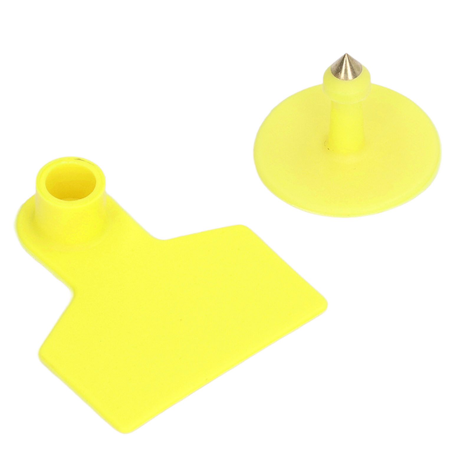 100 Sets Livestock Ear Tags Yellow Strong Plastic Easy to Use Blank Cattle Ear view 5