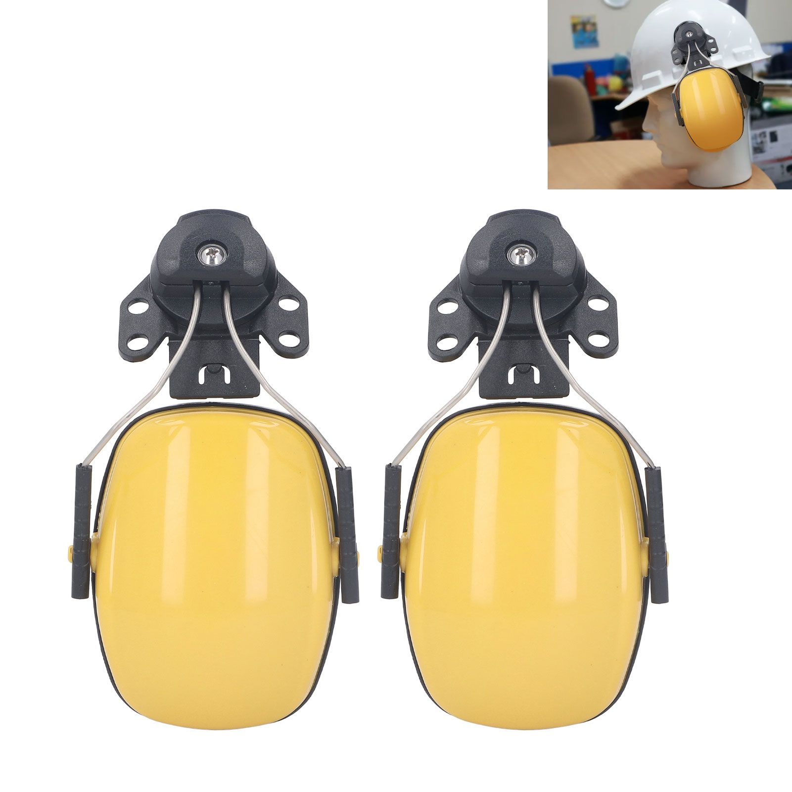 1 Pair Safety Helmet Ear Muff Noise Reduction Helmet Hard Hat Hearing view 11