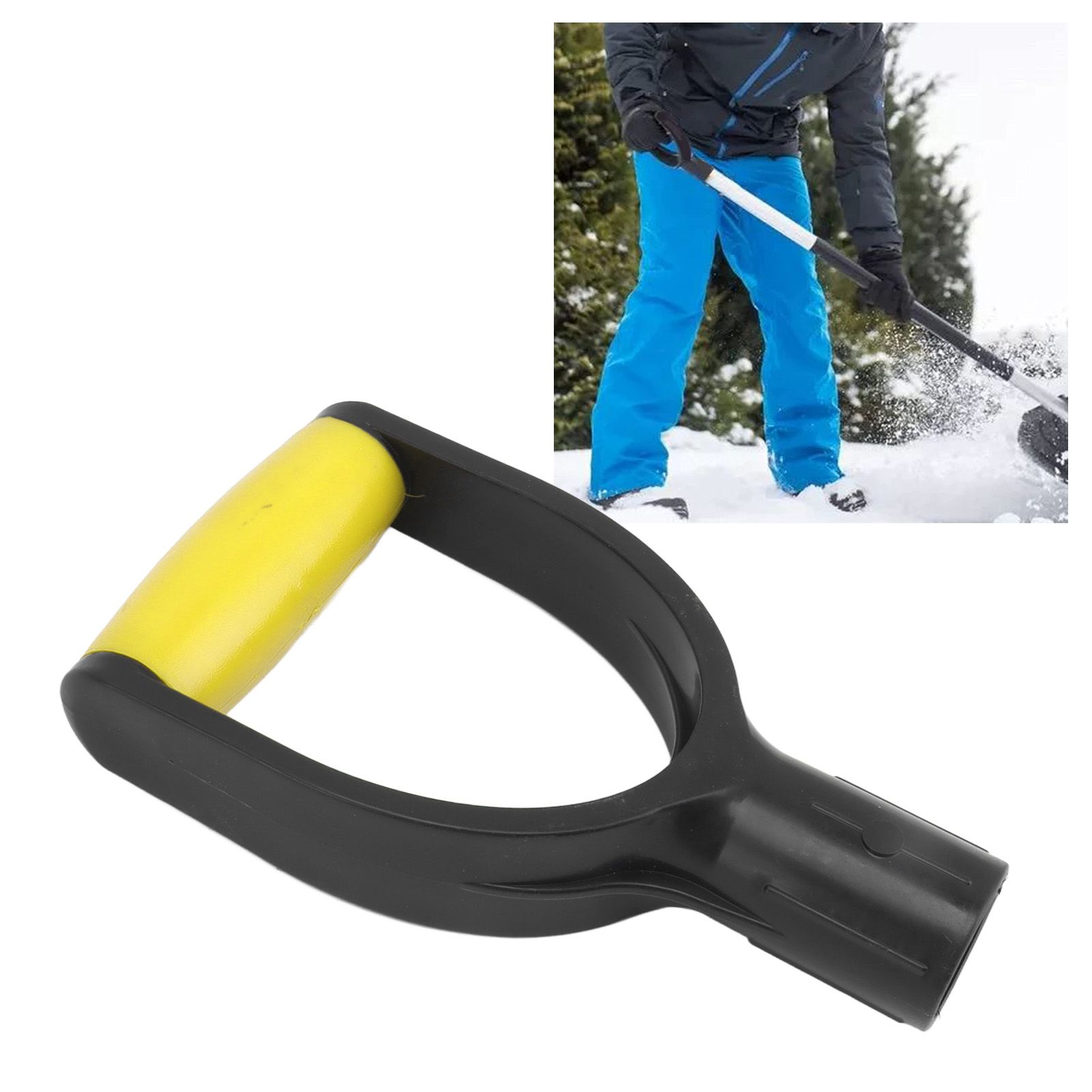 Shovel D Grip Handle 32mm Inner Diameter Silicone Grip Reinforcement Snow view 12