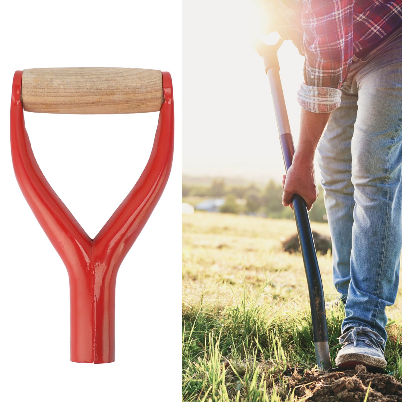 Shovel Handle Y Shaped 12.22in Inside Diameter Replacement Spade Handle with view 11