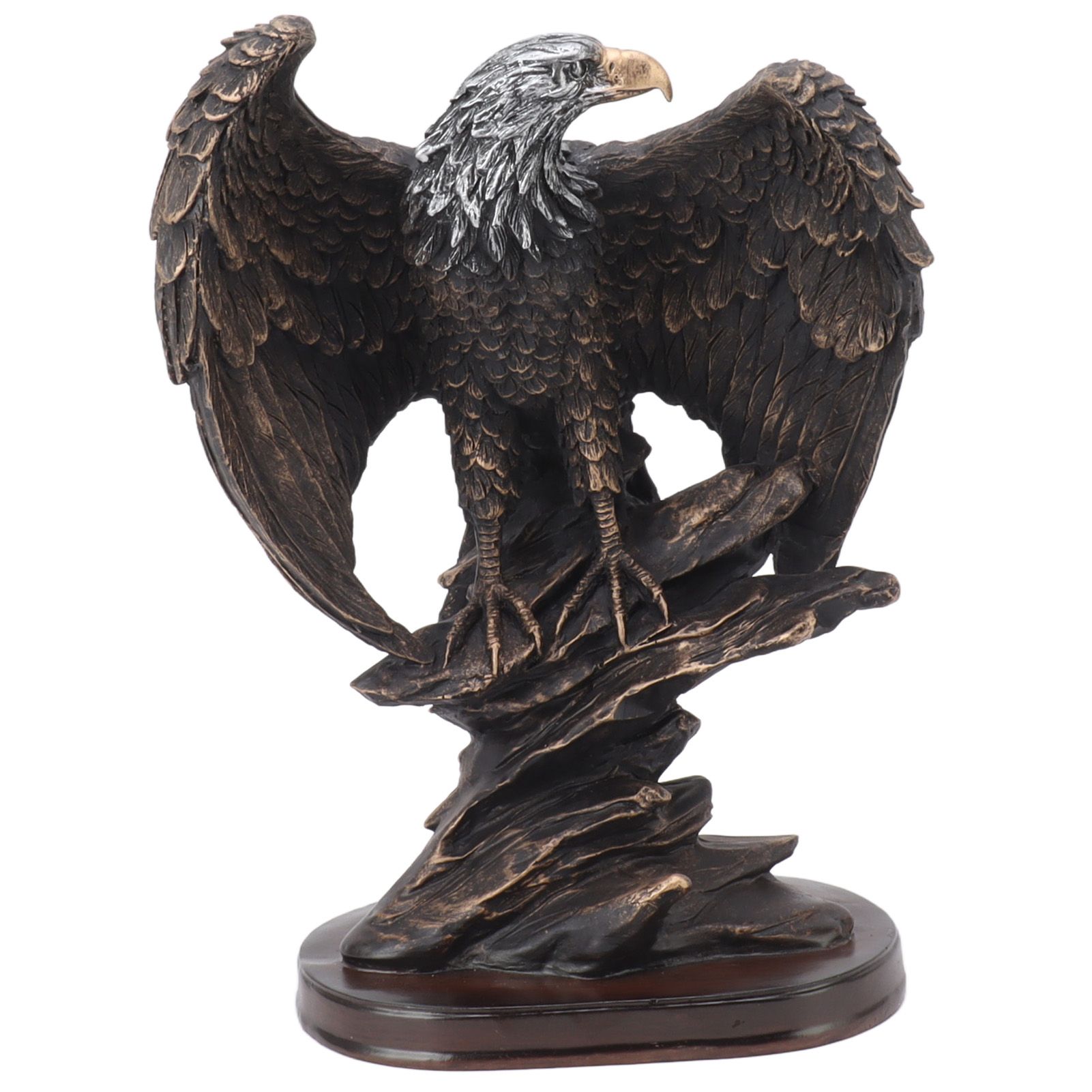 Eagle Statue Resin Vivid Ingenious Durable Decorative Vintage Eagle Figurine — image 1