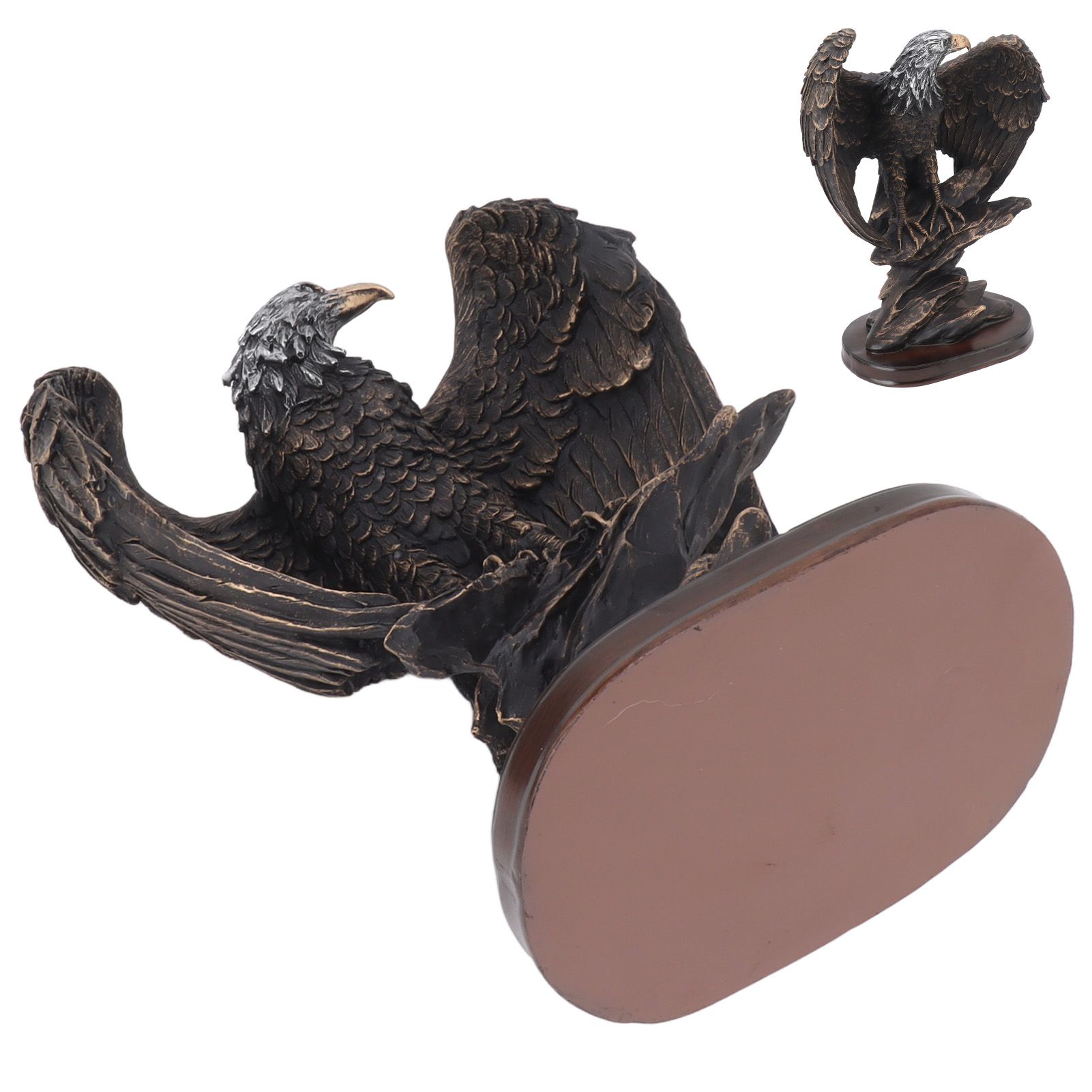 Eagle Statue Resin Vivid Ingenious Durable Decorative Vintage Eagle Figurine view 10