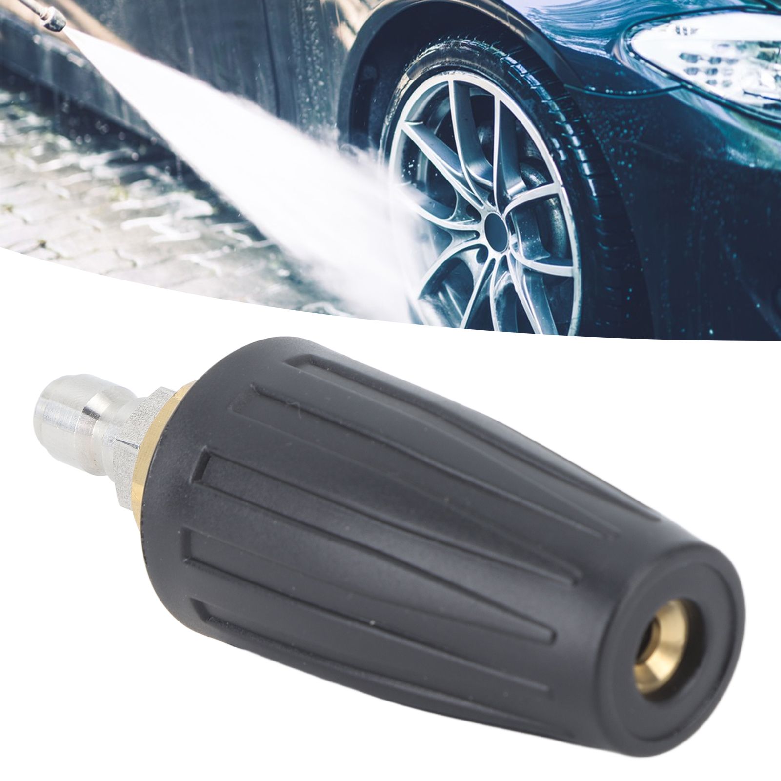 3000PSI Pressure Washer Rotating Turbo Nozzle Quick Connect 360 Degree view 12