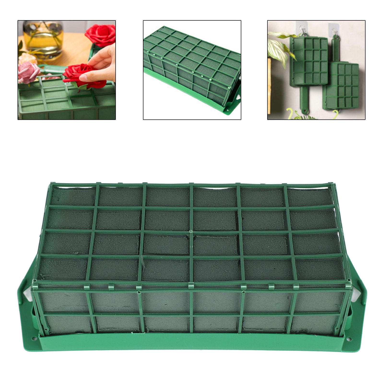 Floral Foam Cage Rectangle Flower Cage Holder Floral Foam with Holder Grid for view 12