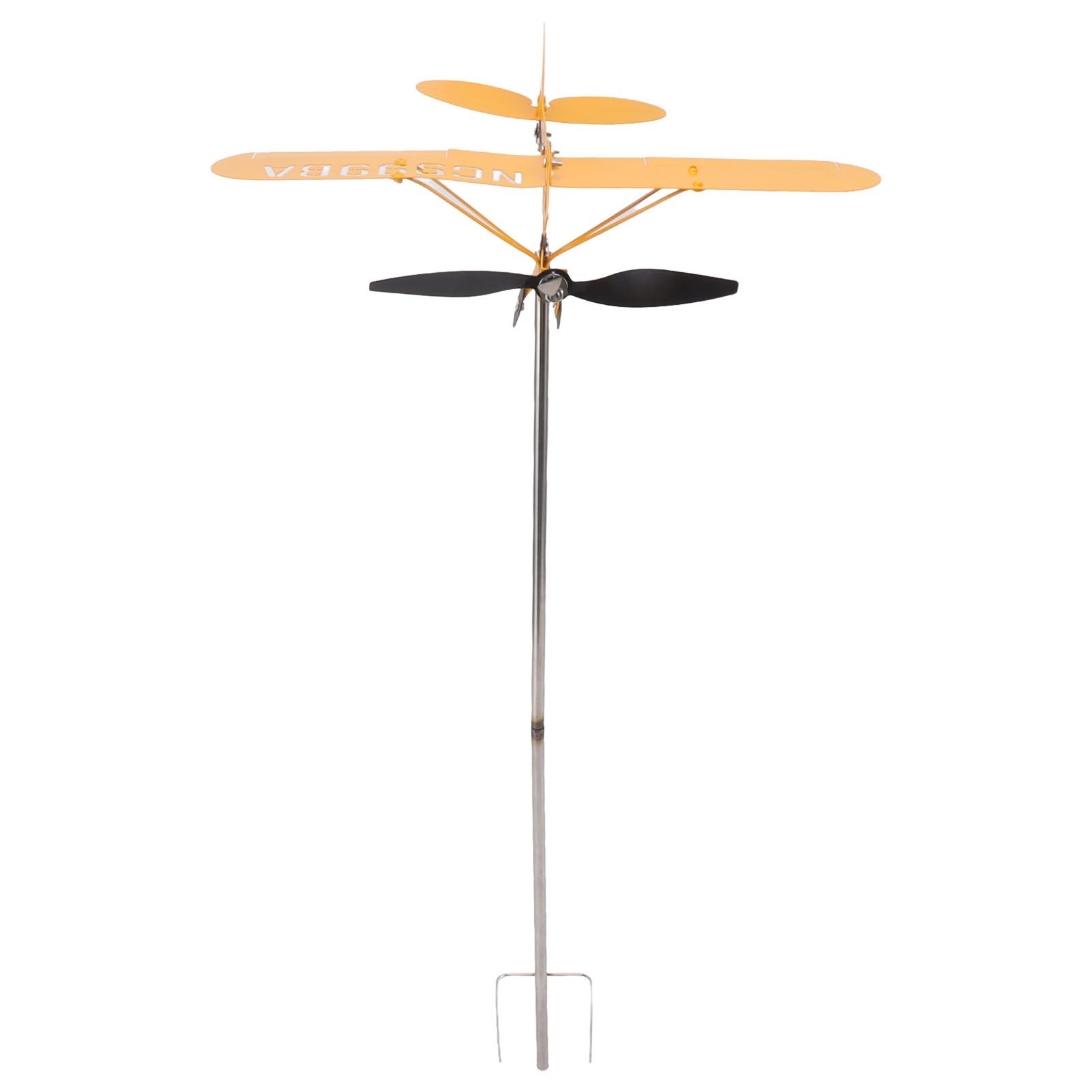 Piper J3 Cub Airplane Weathervane 3D Metal Airplane Weather Vane Outdoor Roof view 2
