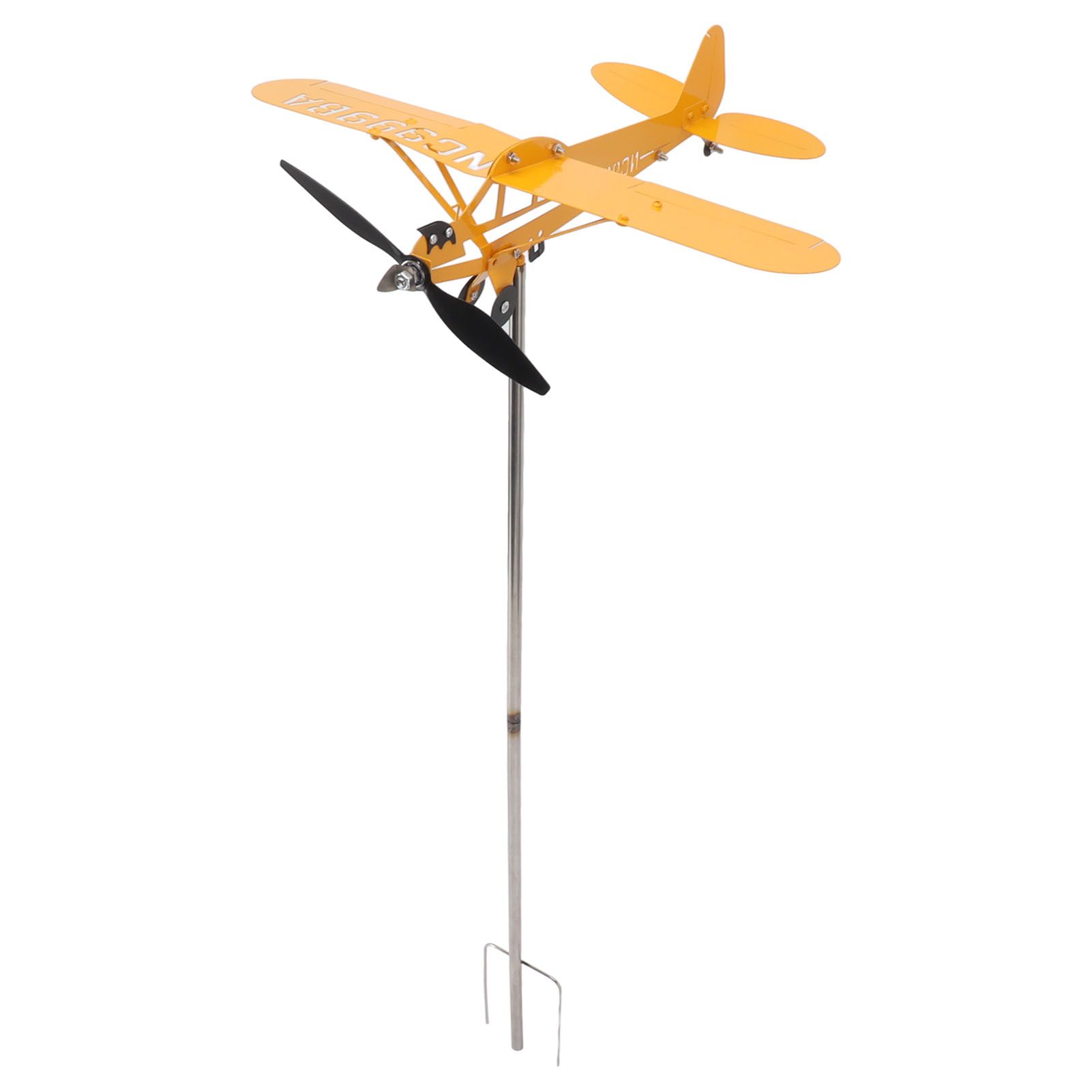 Piper J3 Cub Airplane Weathervane 3D Metal Airplane Weather Vane Outdoor Roof view 3