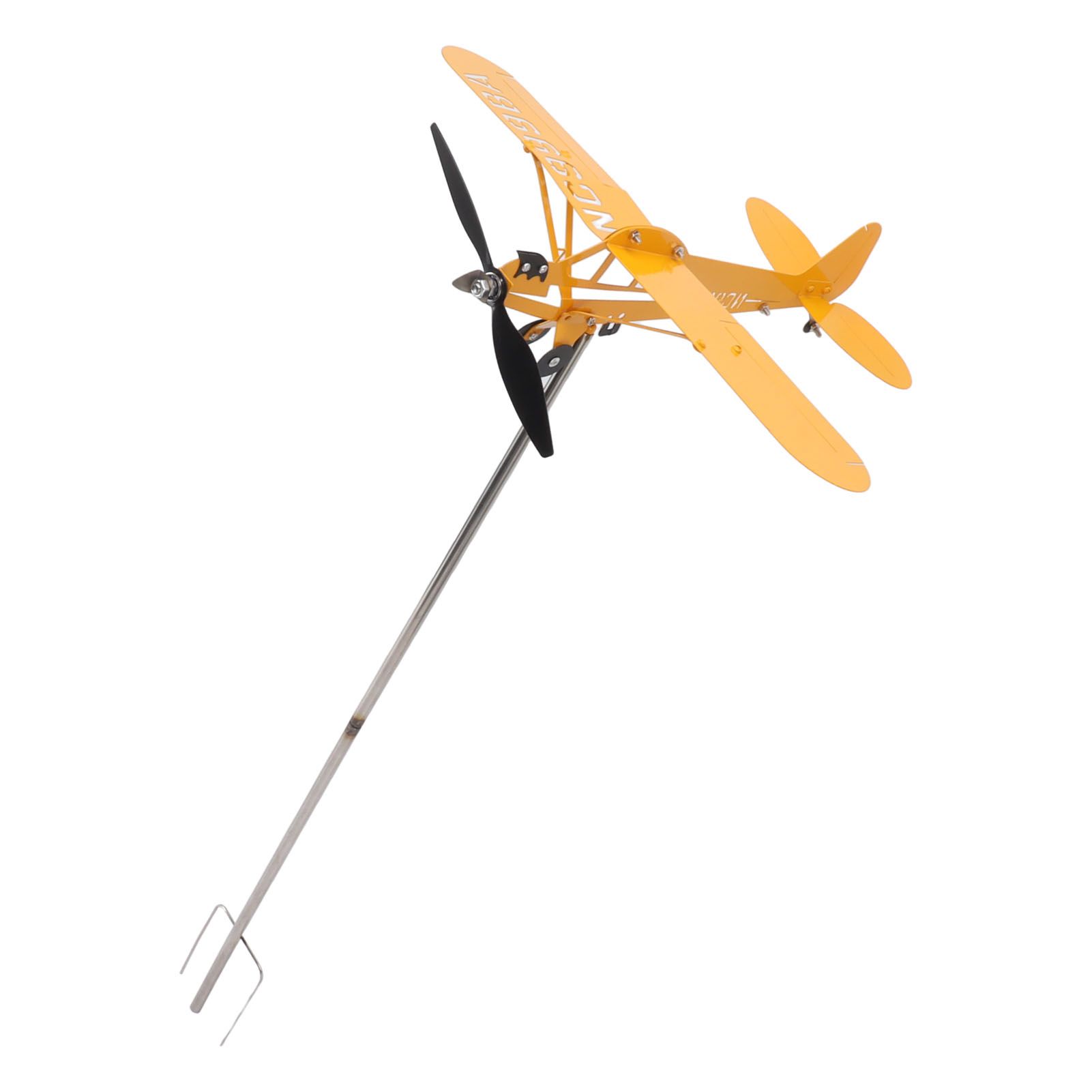 Piper J3 Cub Airplane Weathervane 3D Metal Airplane Weather Vane Outdoor Roof view 4