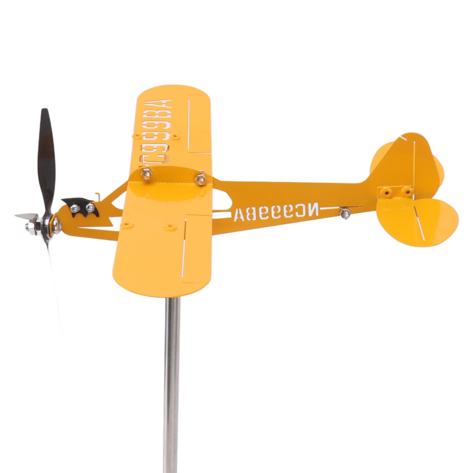 Piper J3 Cub Airplane Weathervane 3D Metal Airplane Weather Vane Outdoor Roof view 6