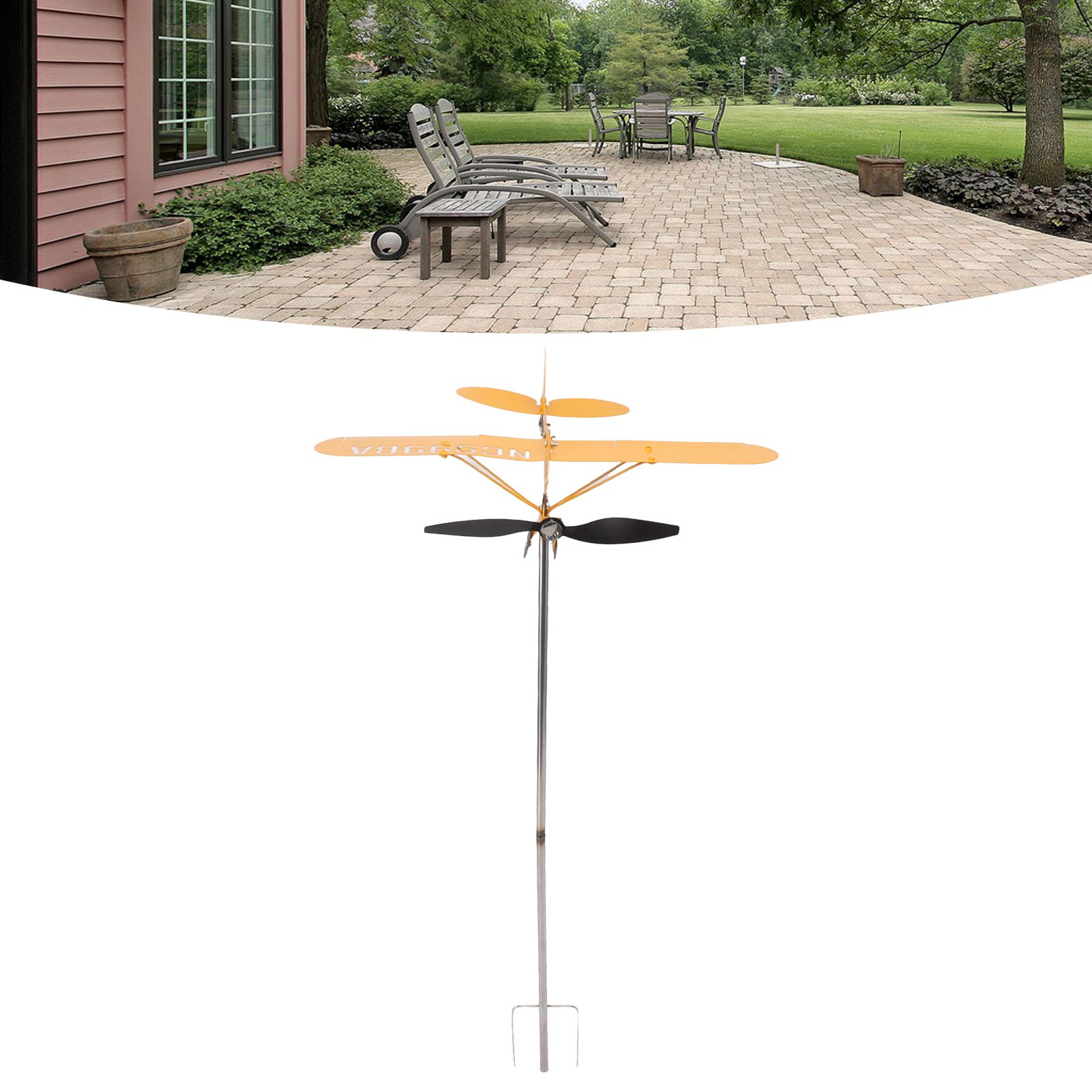 Piper J3 Cub Airplane Weathervane 3D Metal Airplane Weather Vane Outdoor Roof view 11
