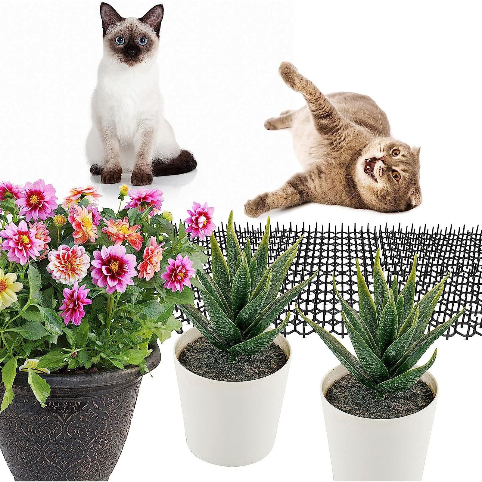 12Pcs Cat Deterrent Mat Anti Cat Dog Network Indoor Outdoor Repellent Training view 11
