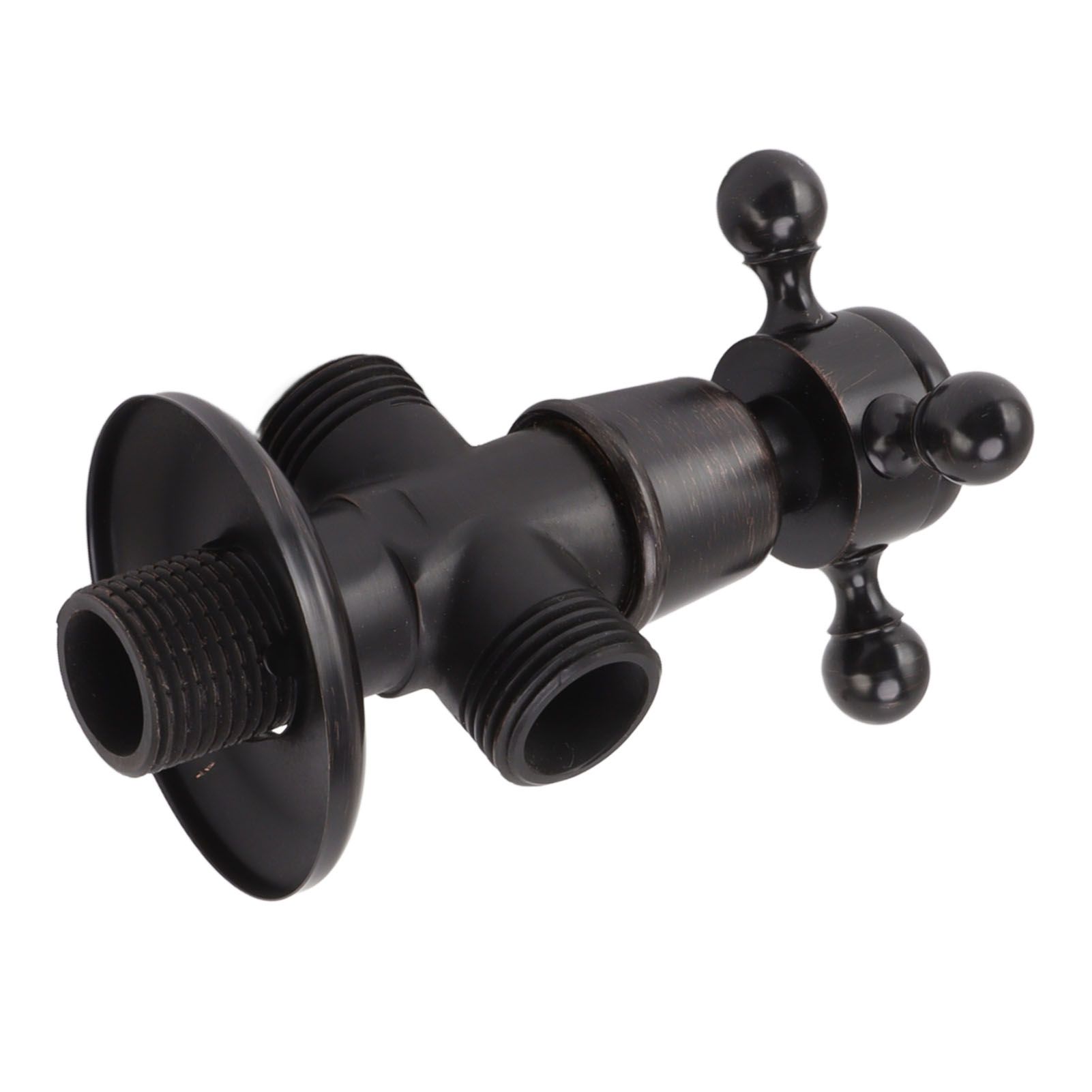 Angle Stop Valve Retro Copper Cross Handle Water Stop Valve for Bathroom view 2