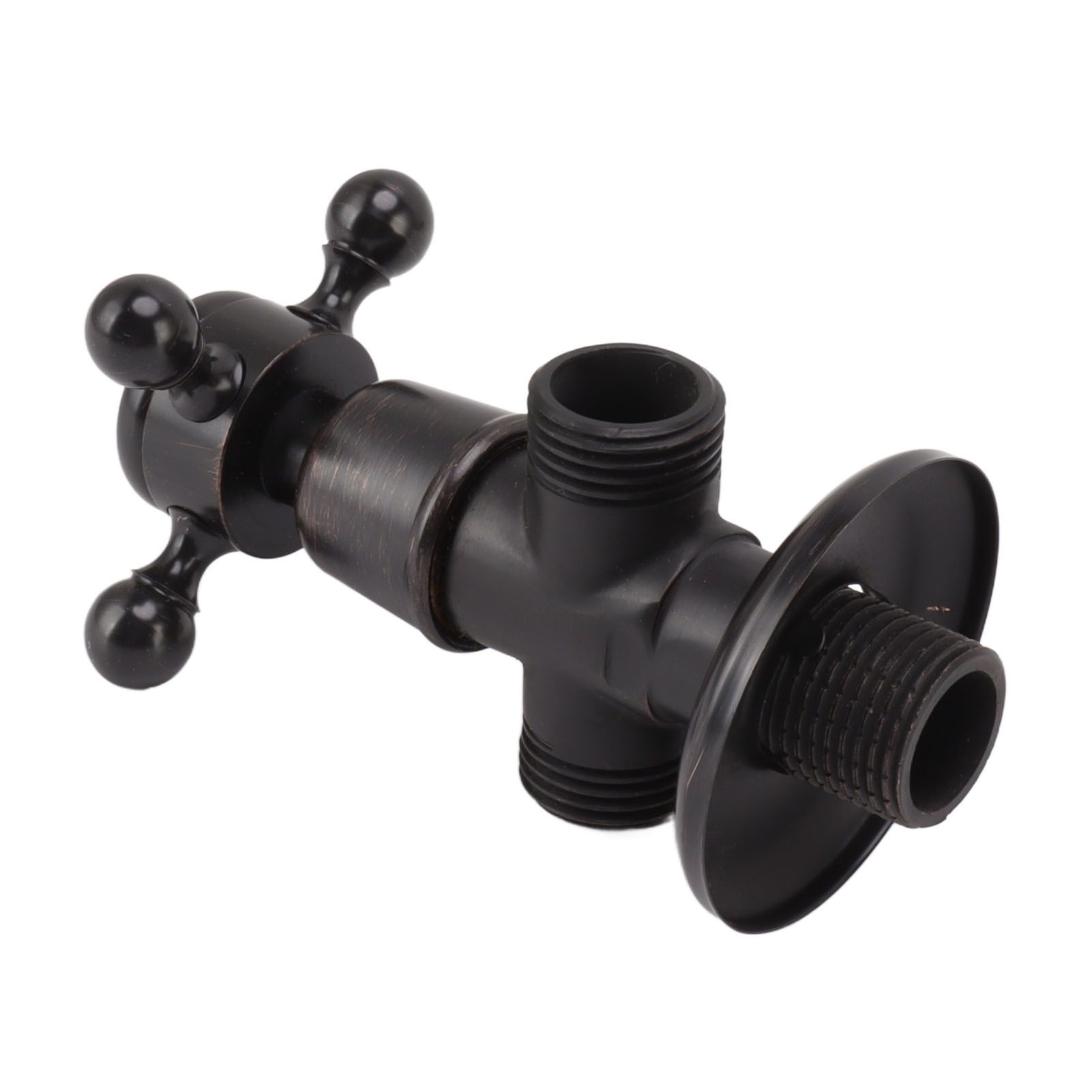 Angle Stop Valve Retro Copper Cross Handle Water Stop Valve for Bathroom view 3
