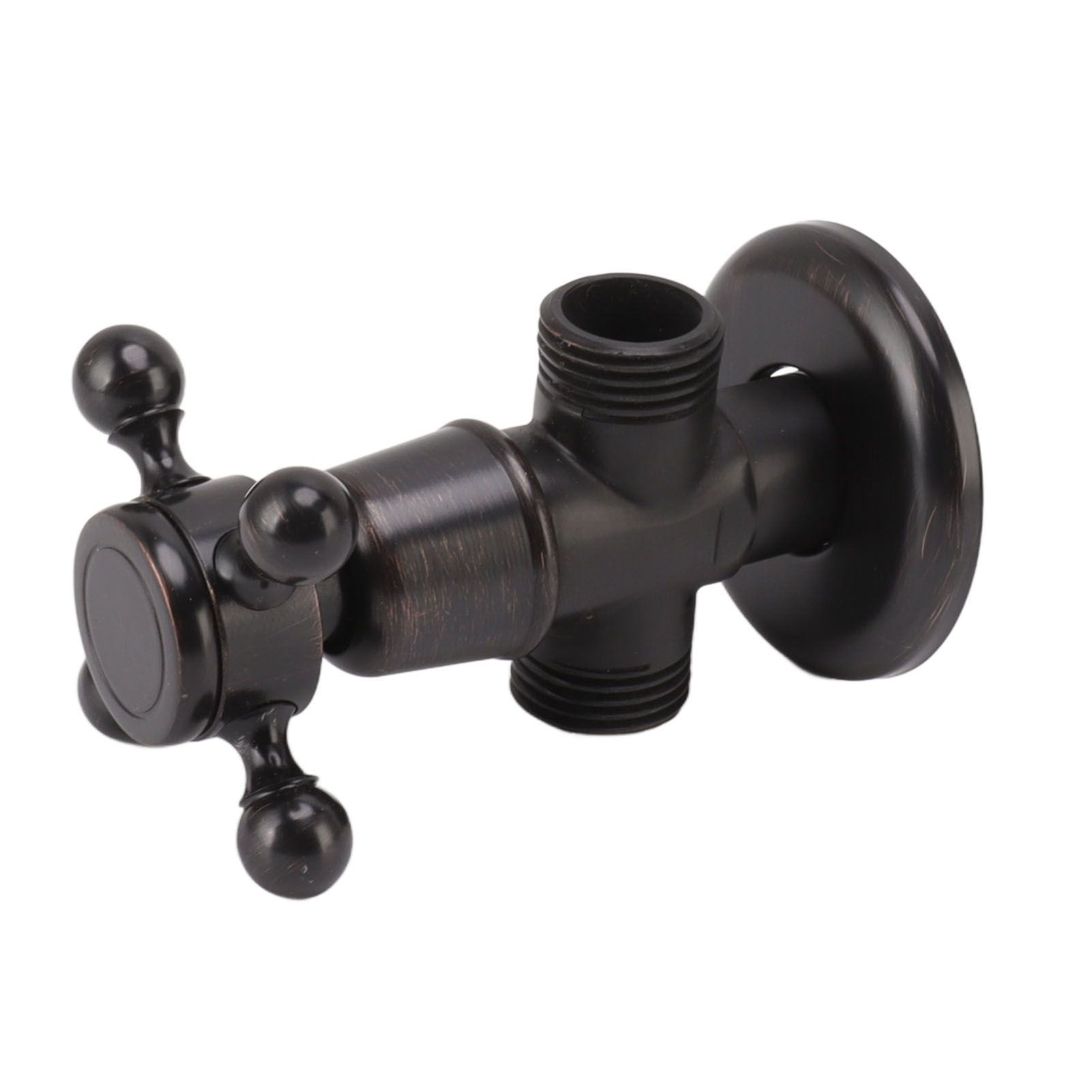 Angle Stop Valve Retro Copper Cross Handle Water Stop Valve for Bathroom view 4
