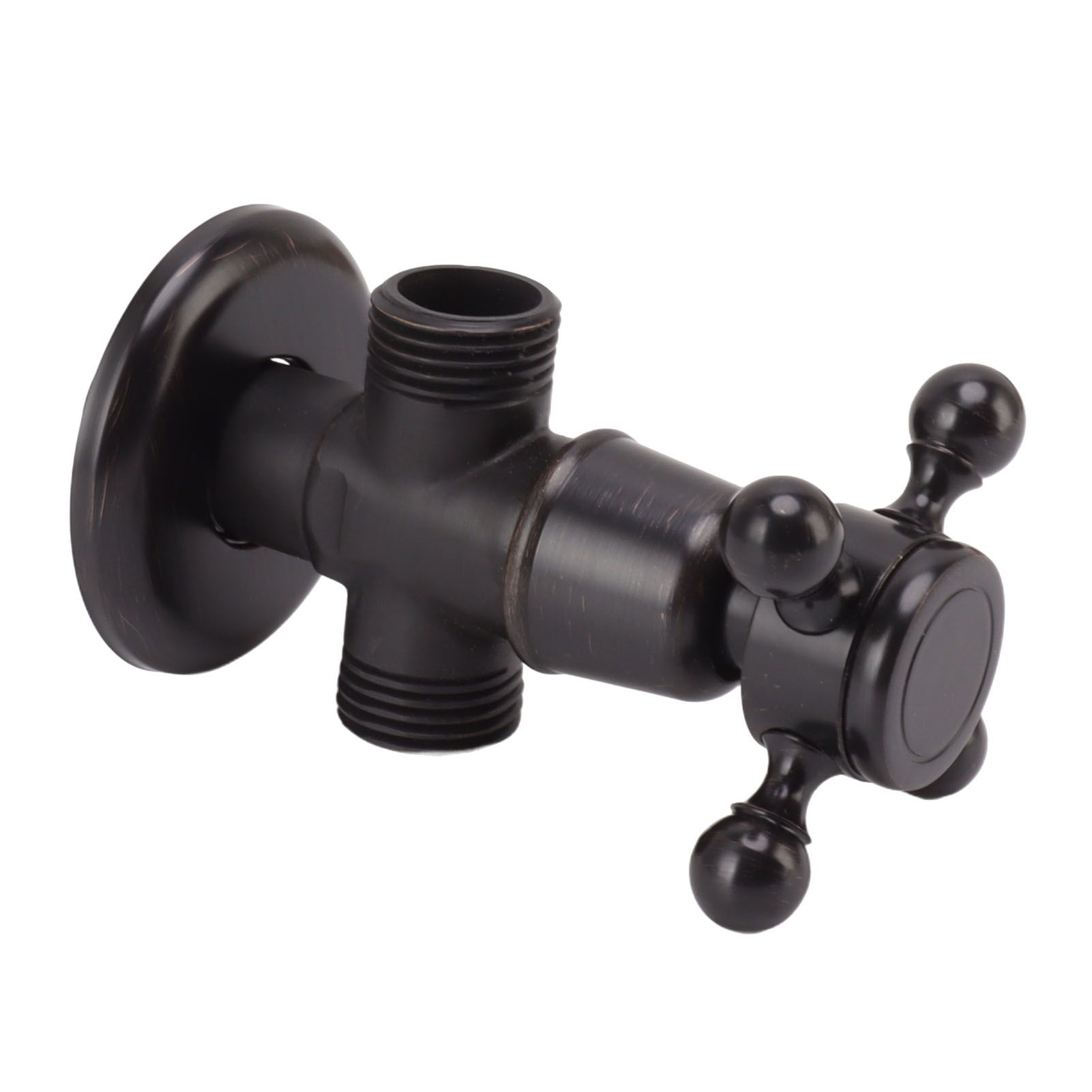 Angle Stop Valve Retro Copper Cross Handle Water Stop Valve for Bathroom view 8
