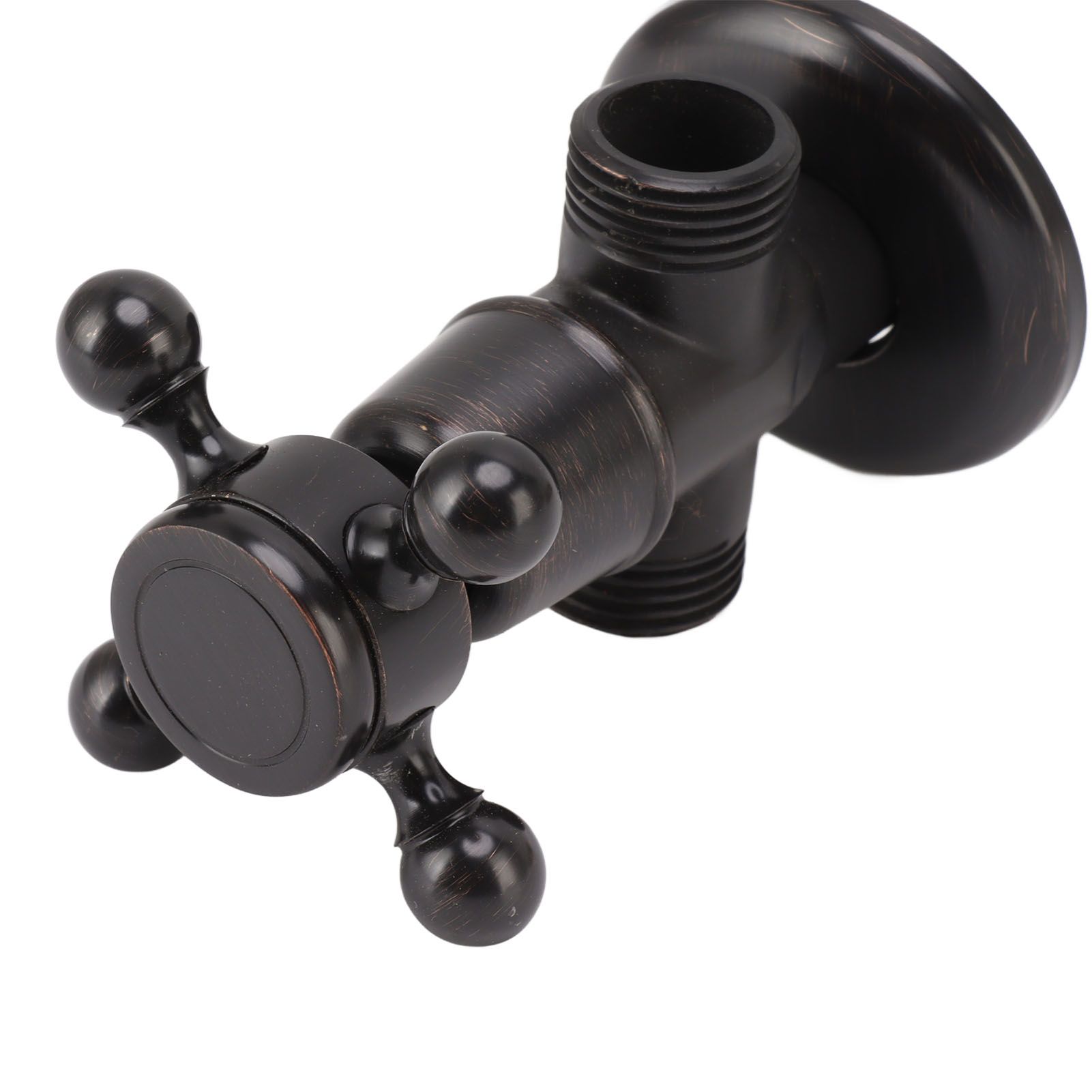 Angle Stop Valve Retro Copper Cross Handle Water Stop Valve for Bathroom view 13