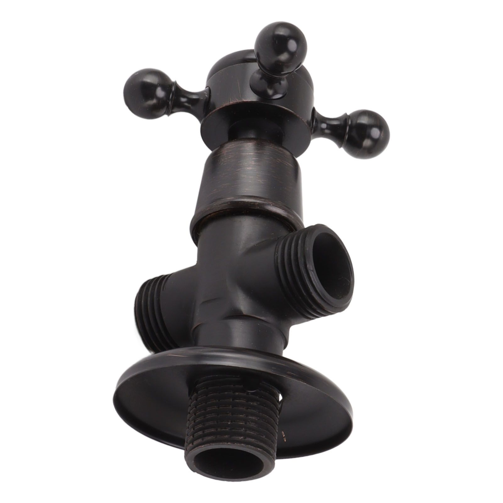 Angle Stop Valve Retro Copper Cross Handle Water Stop Valve for Bathroom view 15