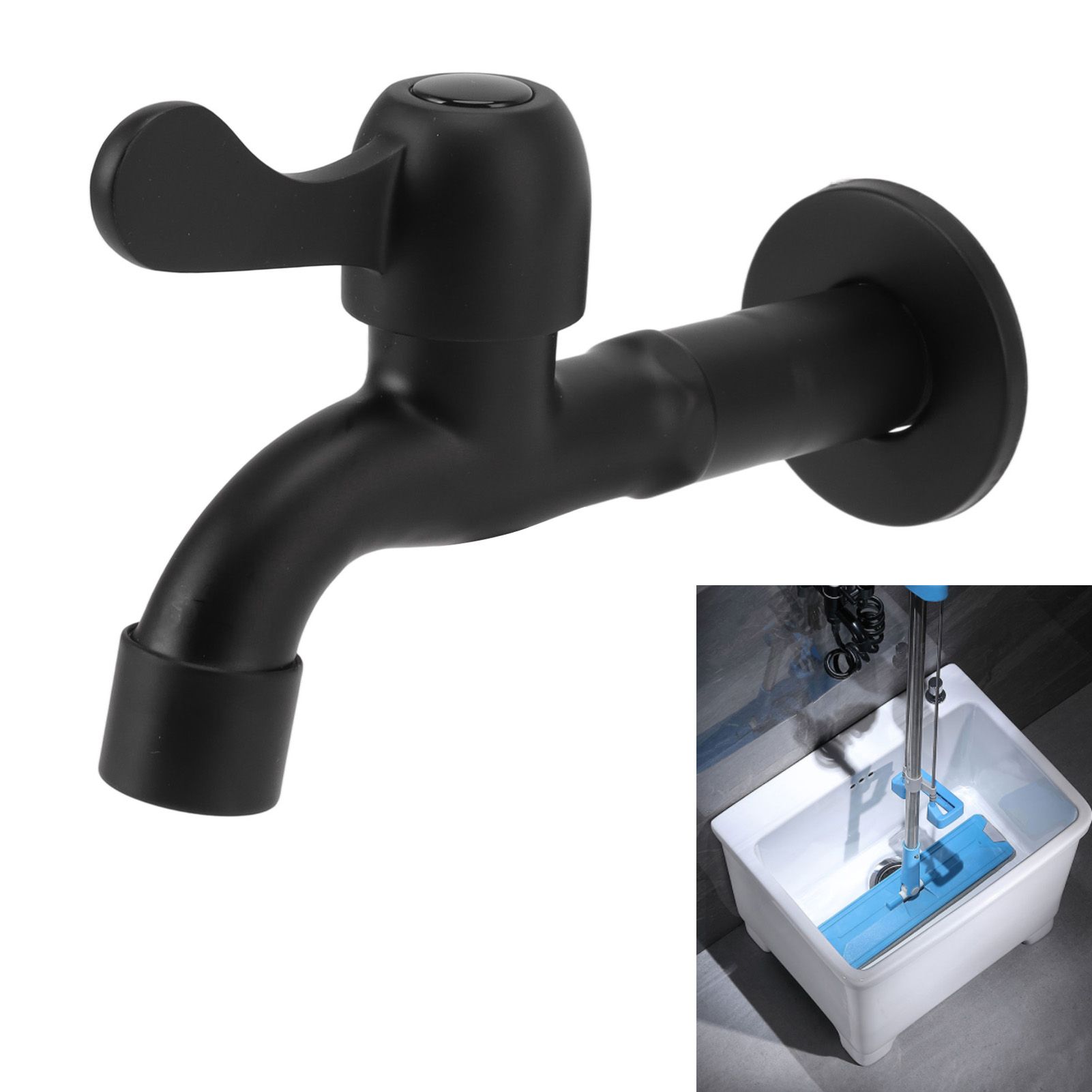 Water Faucet 304 Stainless Steel G1/2 Caliber Wall Mounted Long Style Single view 11