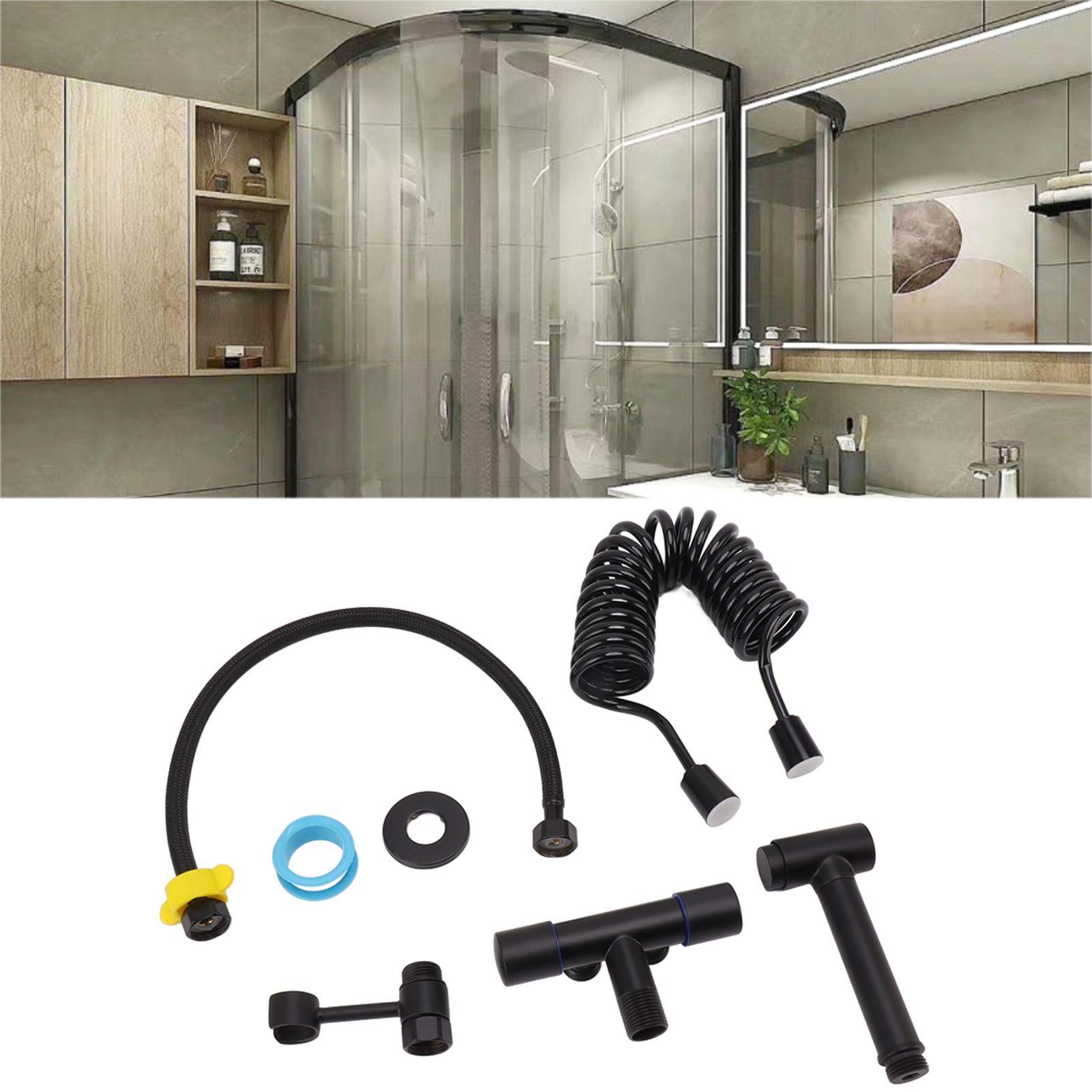 Bathroom Handheld Bidet Sprayer Kit Bidet Toilet Sprayer with Hose for Women view 11