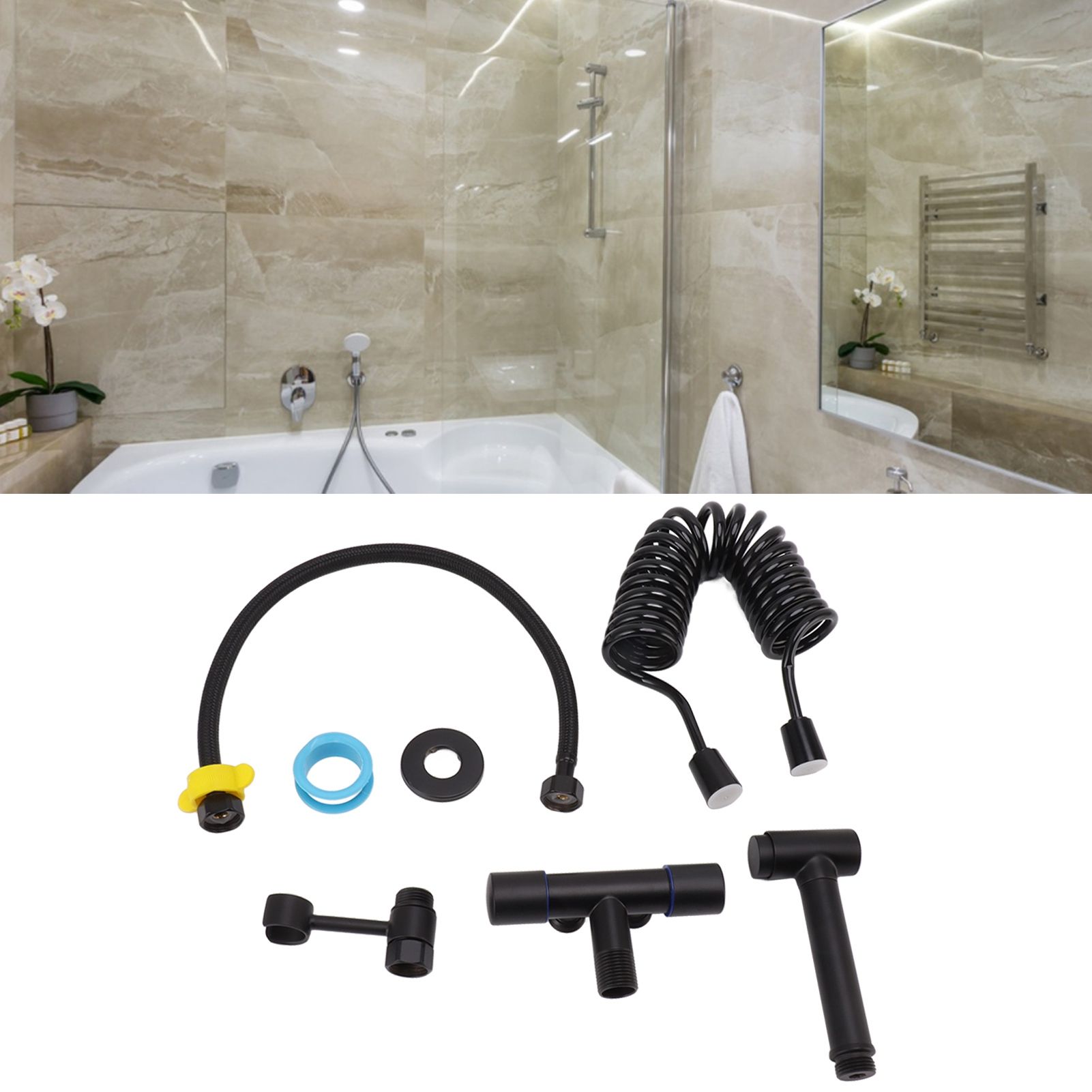 Bathroom Handheld Bidet Sprayer Kit Bidet Toilet Sprayer with Hose for Women view 12