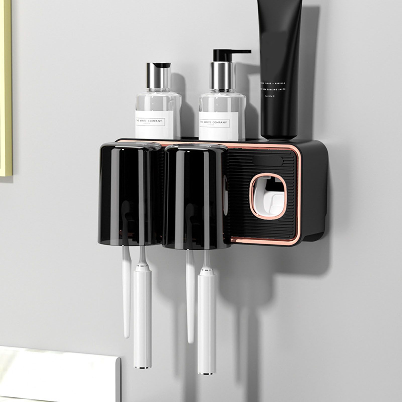Toothbrush Shelf Drilling Free Toothbrush Holder Rack with Automatic view 5