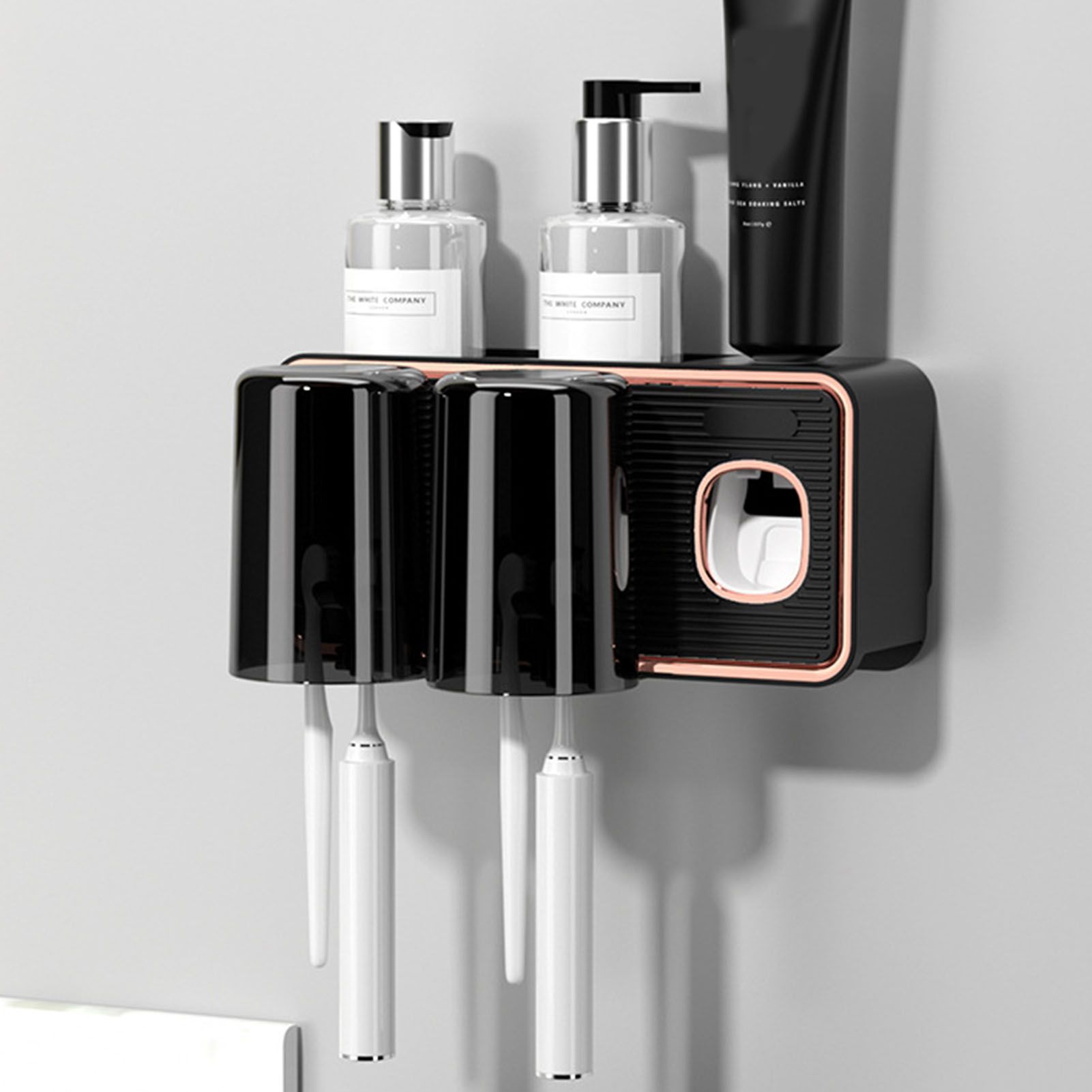 Toothbrush Shelf Drilling Free Toothbrush Holder Rack with Automatic view 6