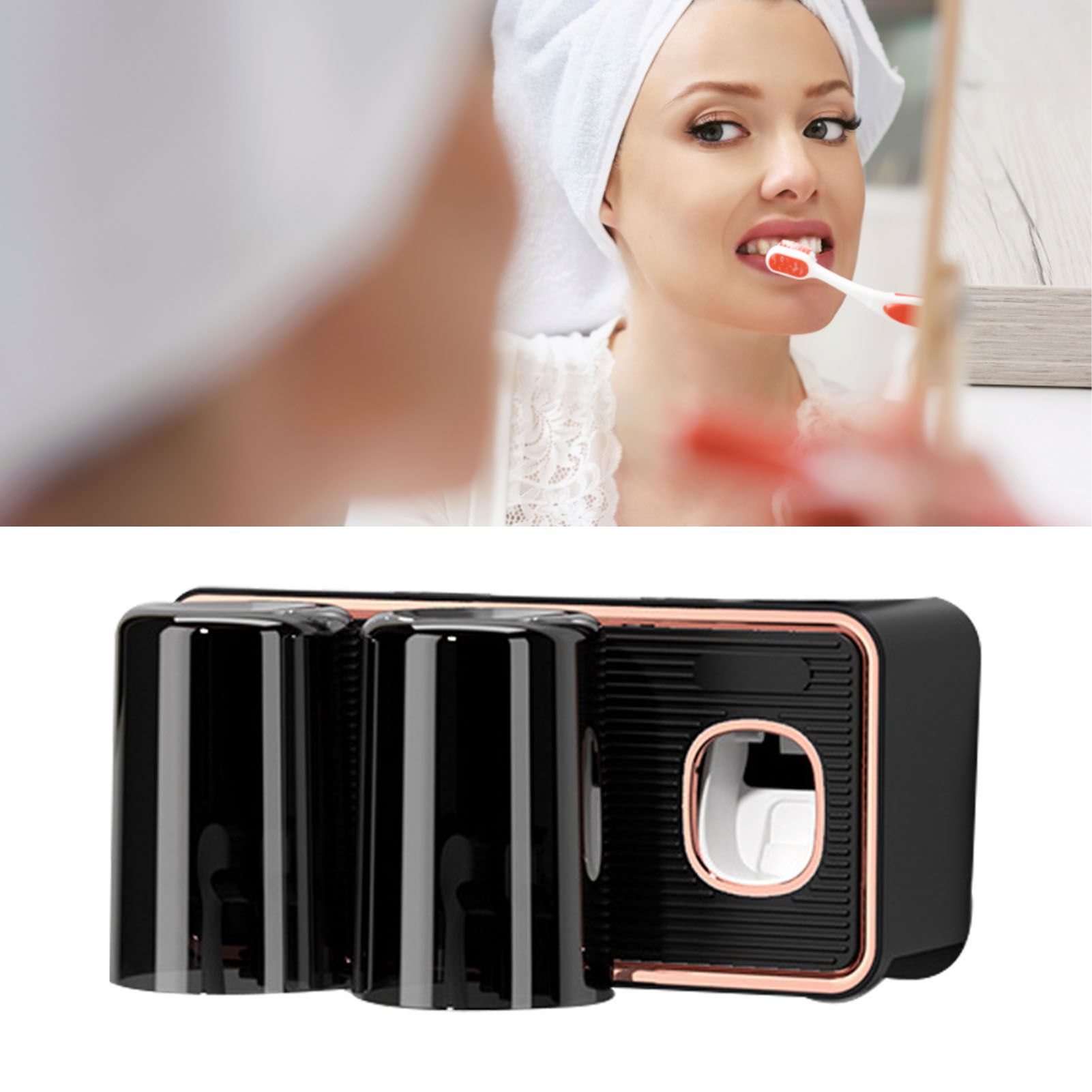 Toothbrush Shelf Drilling Free Toothbrush Holder Rack with Automatic view 12