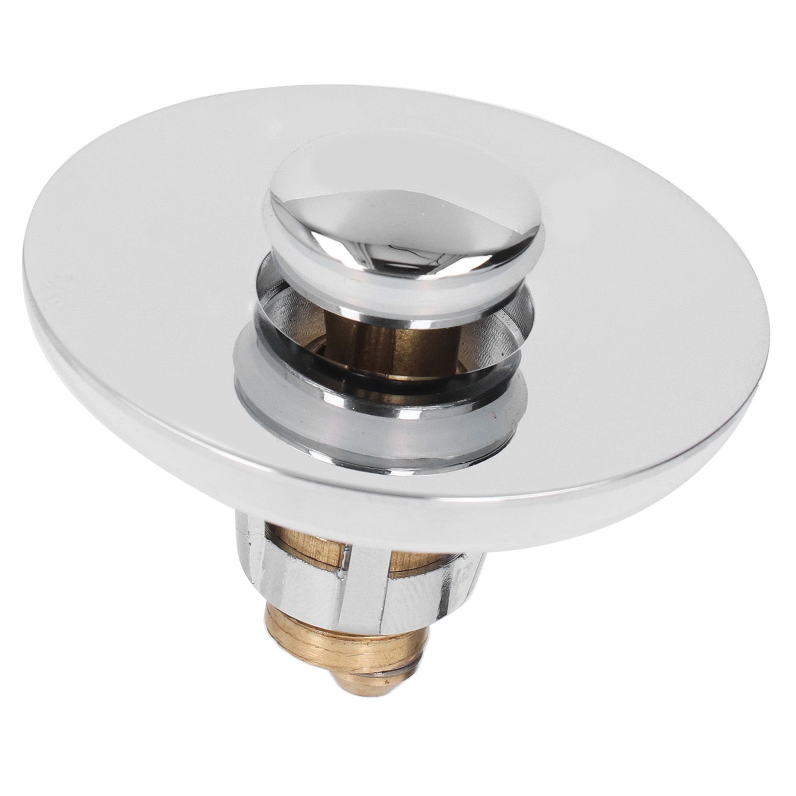 Bathroom Sink Stopper Press Popping Up Anti Clogging Brass Stainless Steel view 7