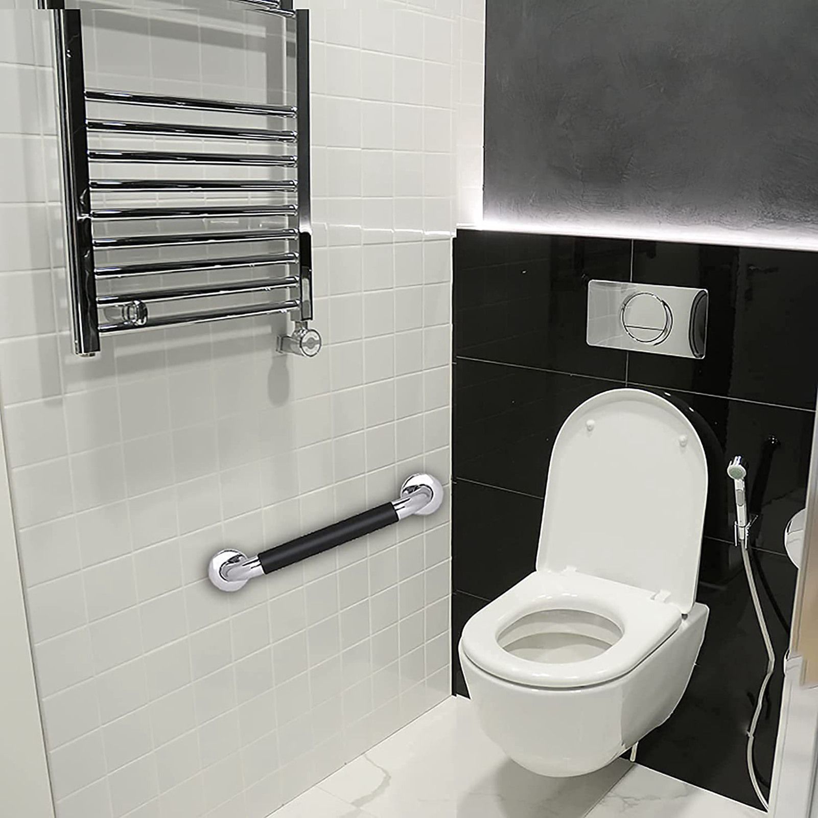 Safety Grab Bar 33.5cm Bathroom Anti Slipping Shower Handle Stainless Steel view 6
