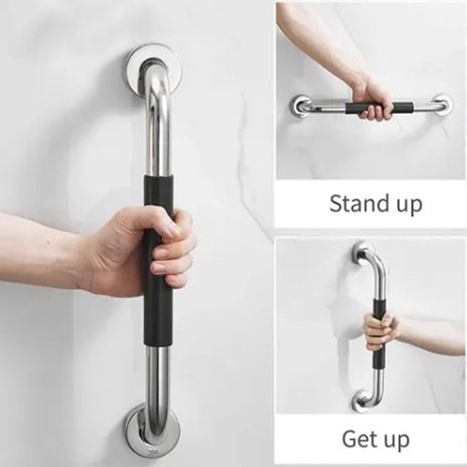 Safety Grab Bar 33.5cm Bathroom Anti Slipping Shower Handle Stainless Steel view 11