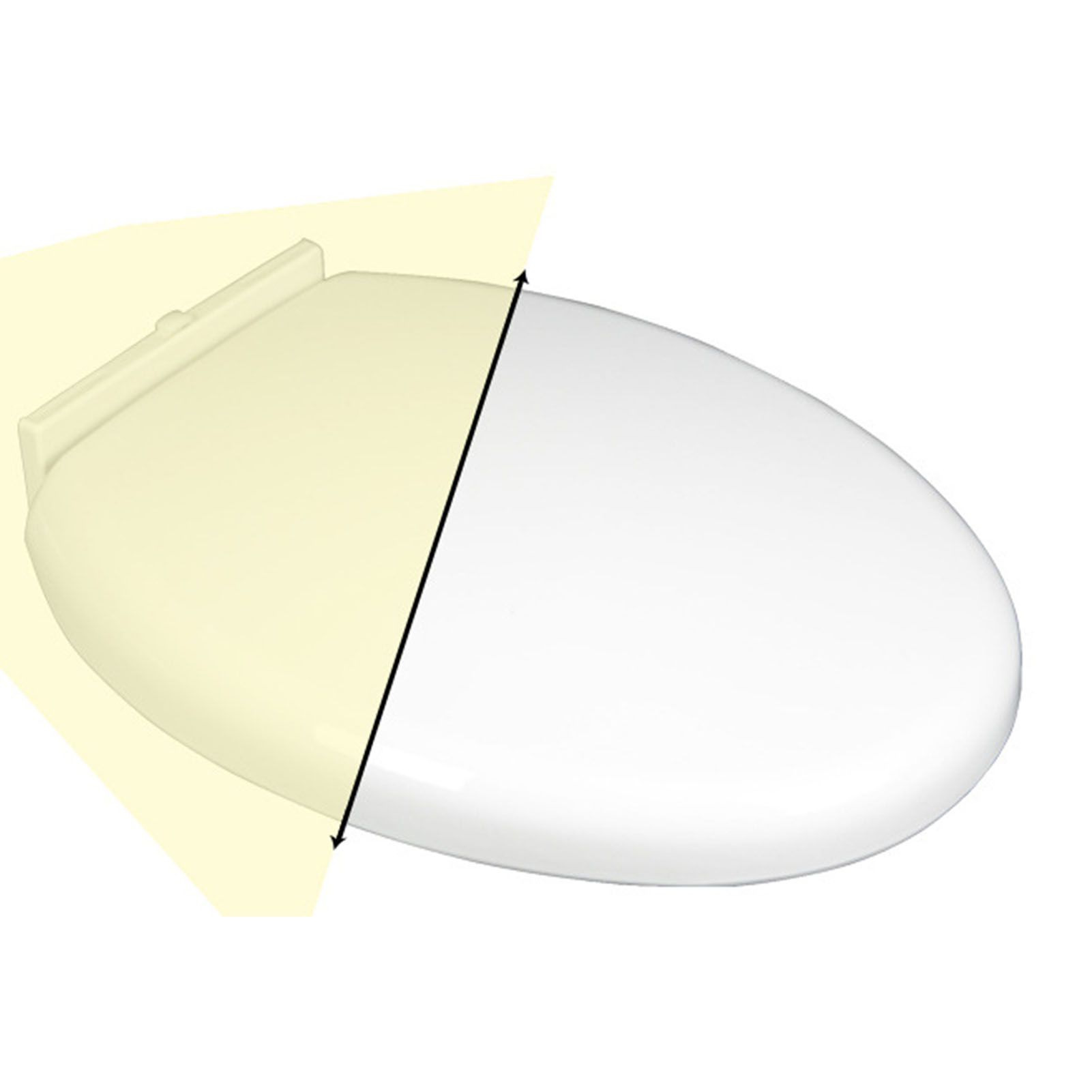 Slow Close Toilet Seat Thickened White PP Quick Installation Household Toilet view 8