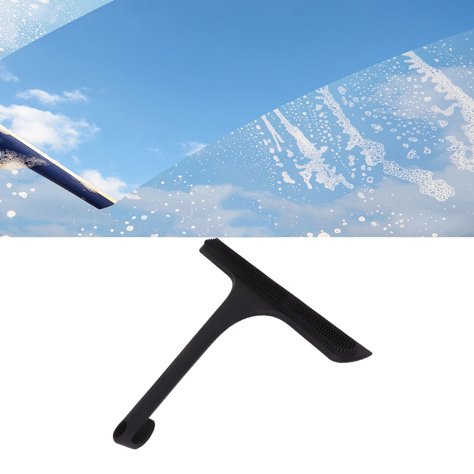 Glass Wiper with Non Slip Handle Silicone Window Cleaner Squeegee for Bathroom view 12
