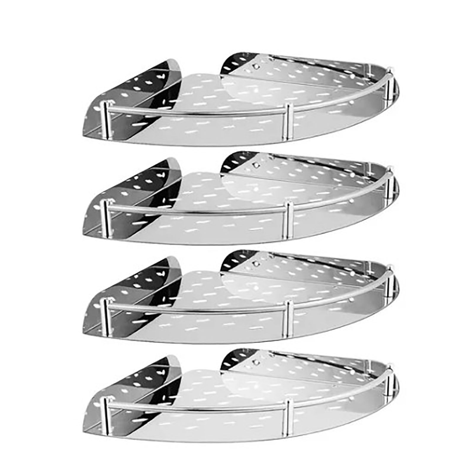 4 Pcs Corner Shower Shelf Stainless Steel Strong Load Bearing Space Saving