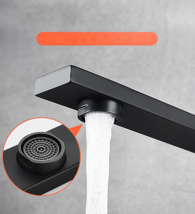 Black Bathroom Faucet Stainless Steel Modern Waterfall Sink Faucet For Home view 10