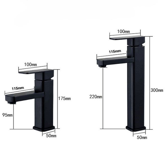 Black Bathroom Faucet Stainless Steel Modern Waterfall Sink Faucet For Home view 13
