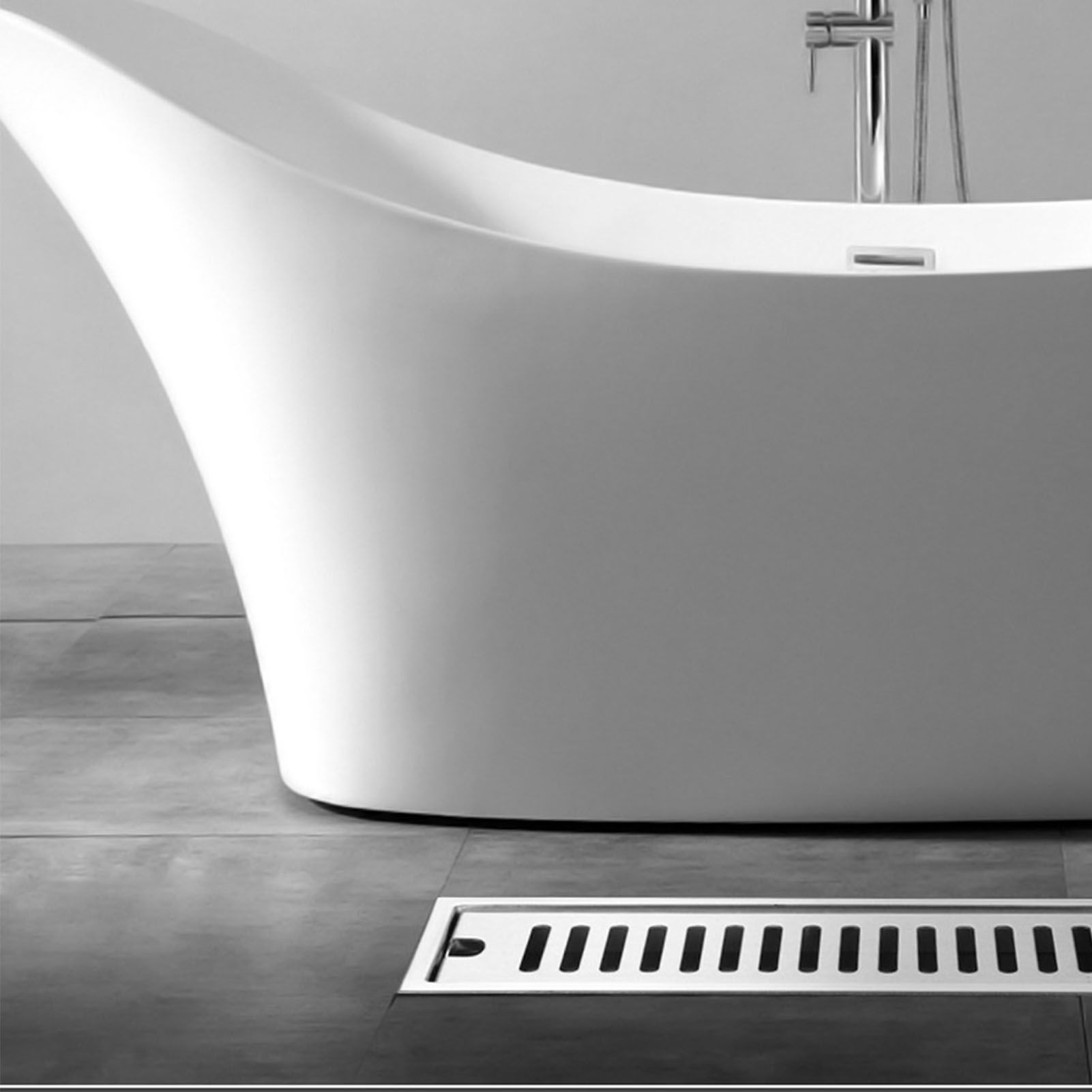 Long Floor Drain Stainless Steel Fast Large Drainage Deodorization Filter for view 7