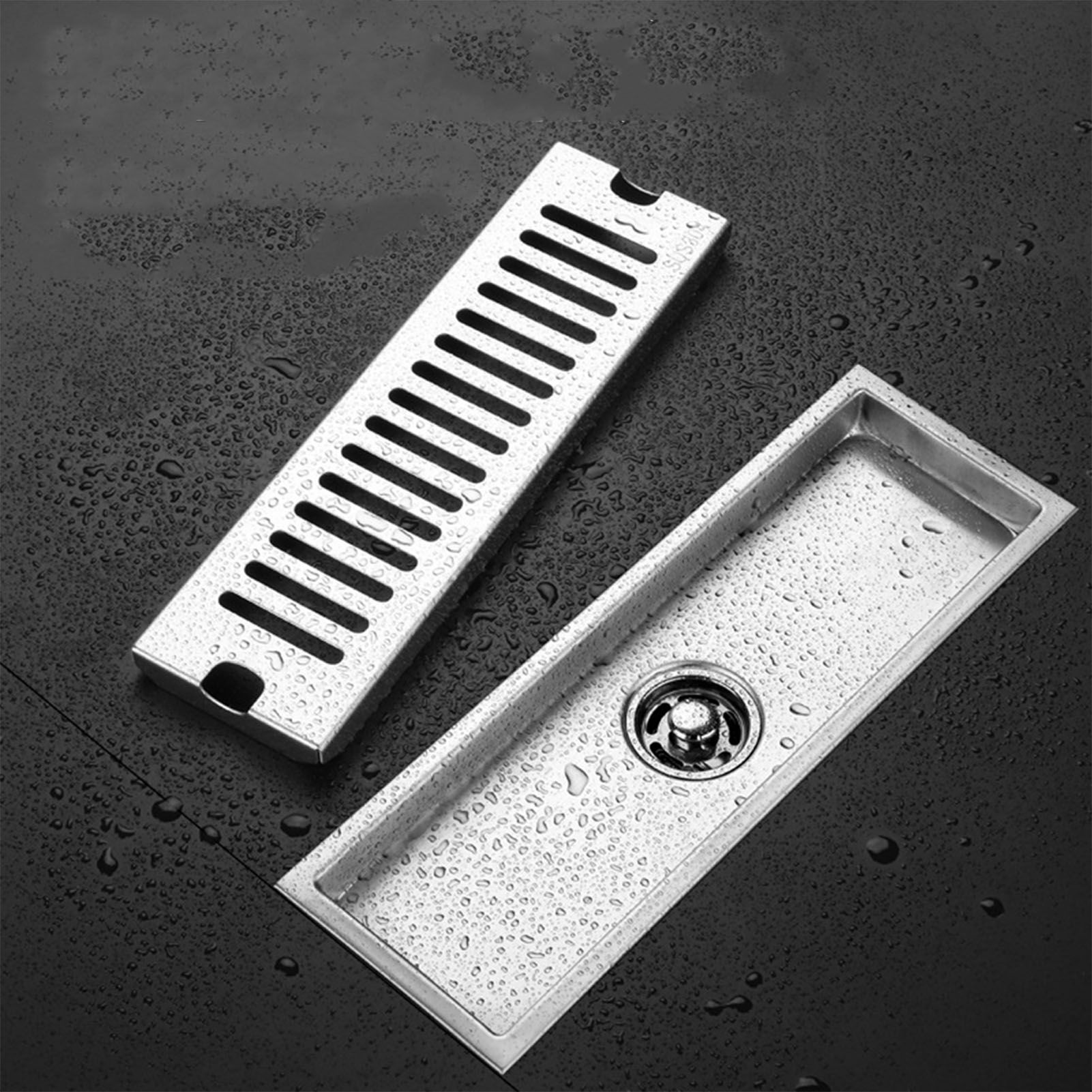 Long Floor Drain Stainless Steel Fast Large Drainage Deodorization Filter for view 9