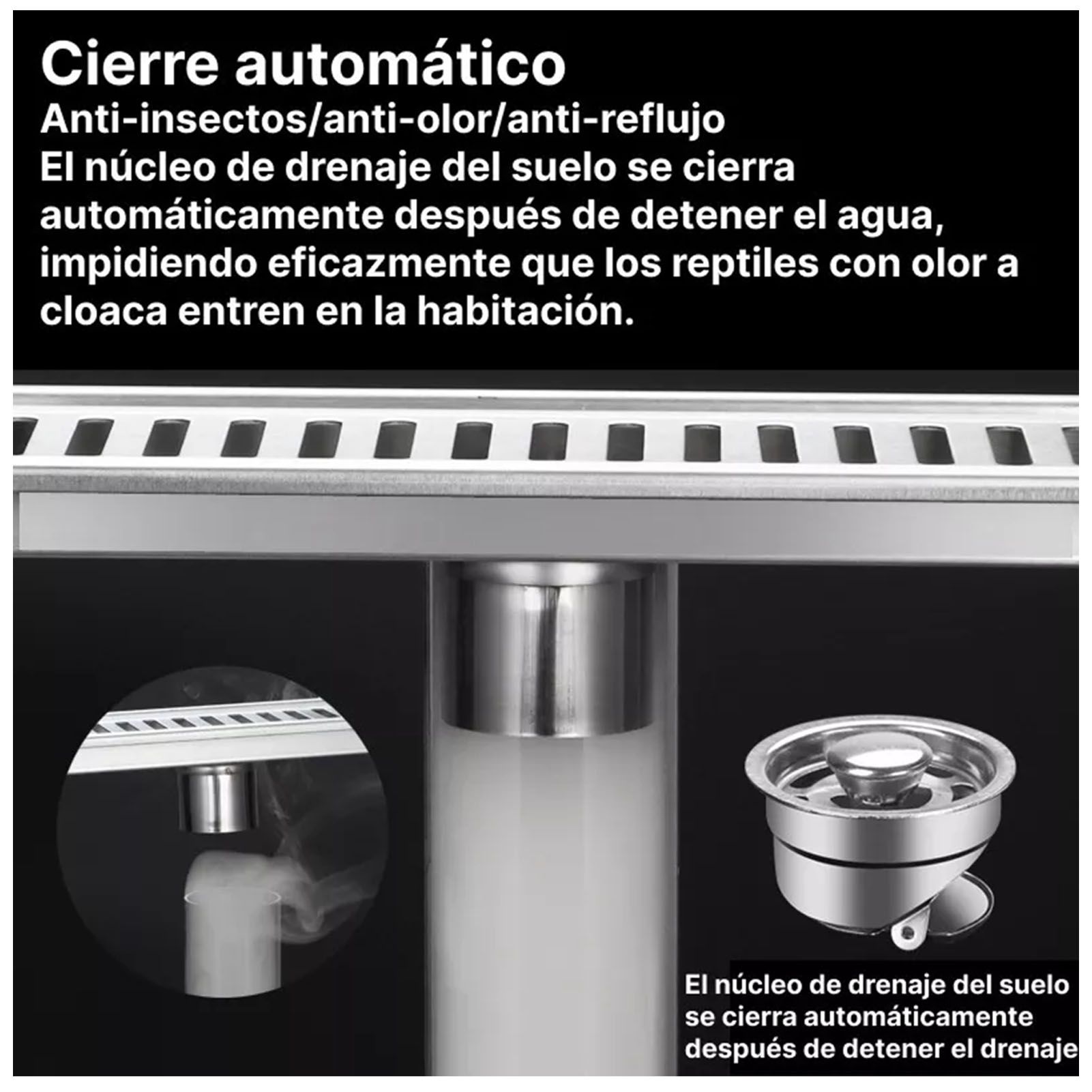 Long Floor Drain Stainless Steel Fast Large Drainage Deodorization Filter for view 15