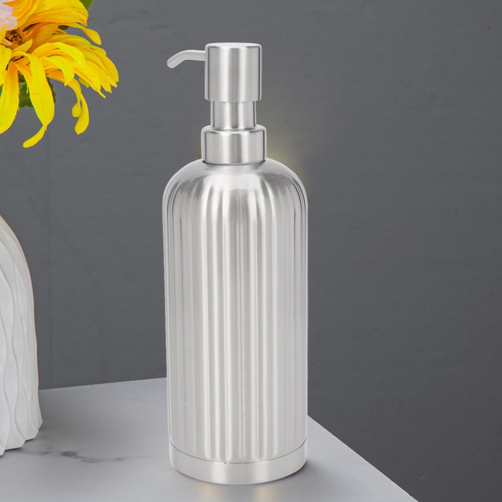 Lotion Bottle Stainless Steel Large Capacity Multi Use Pump Bottle Soap view 12