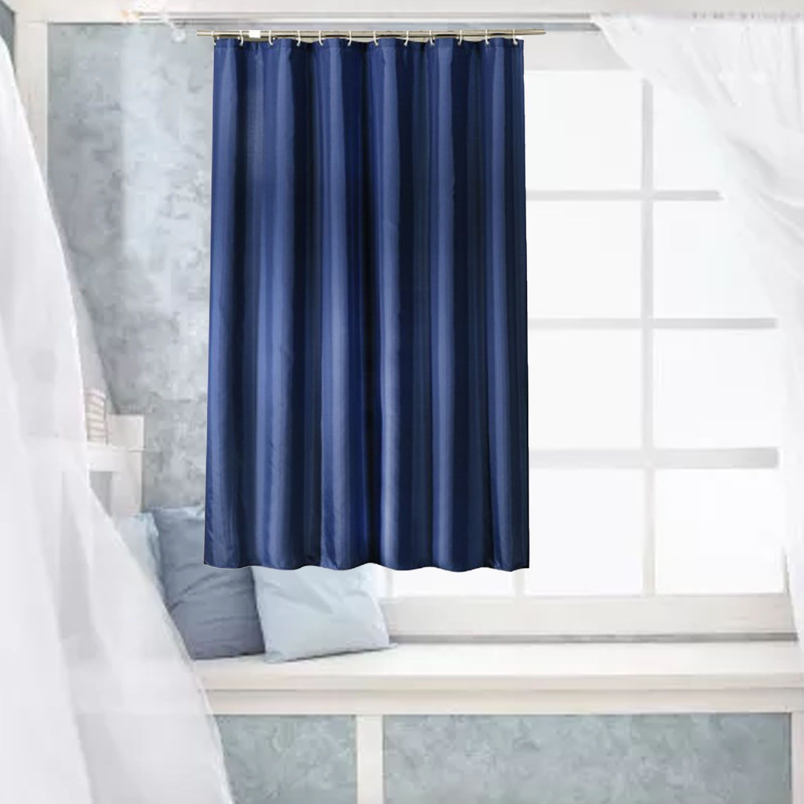 Waterproof Shower Curtain with Hooks Modern Thicken Polyester Shower Curtain view 6