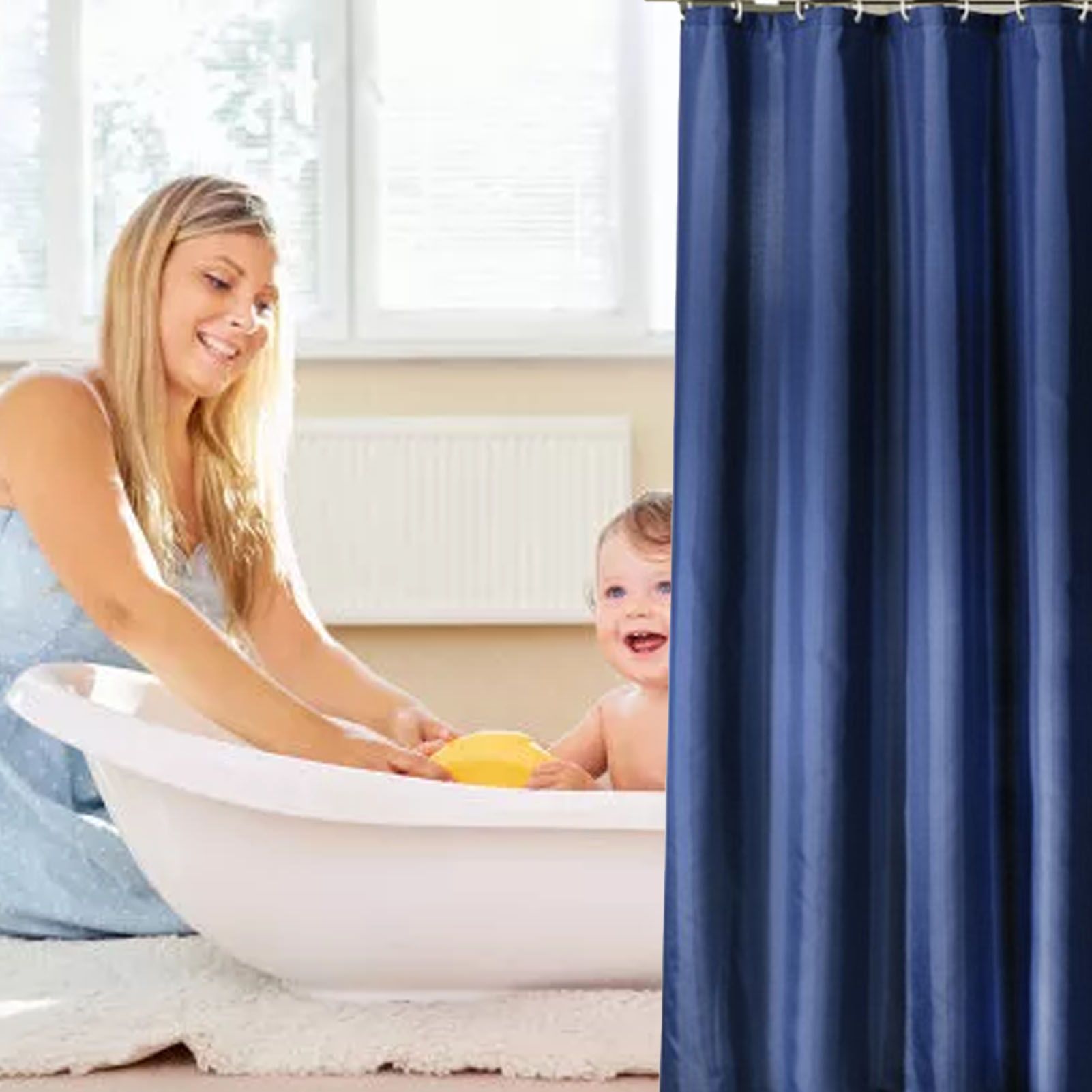 Waterproof Shower Curtain with Hooks Modern Thicken Polyester Shower Curtain view 12
