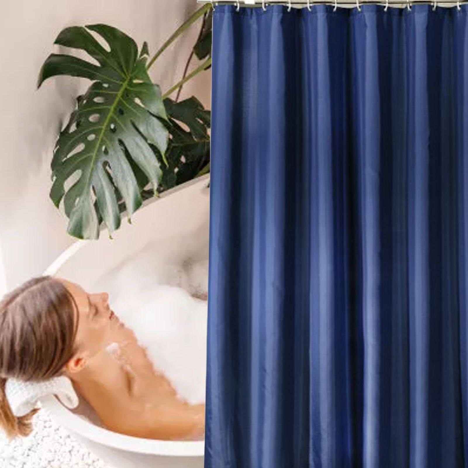 Waterproof Shower Curtain with Hooks Modern Thicken Polyester Shower Curtain view 14