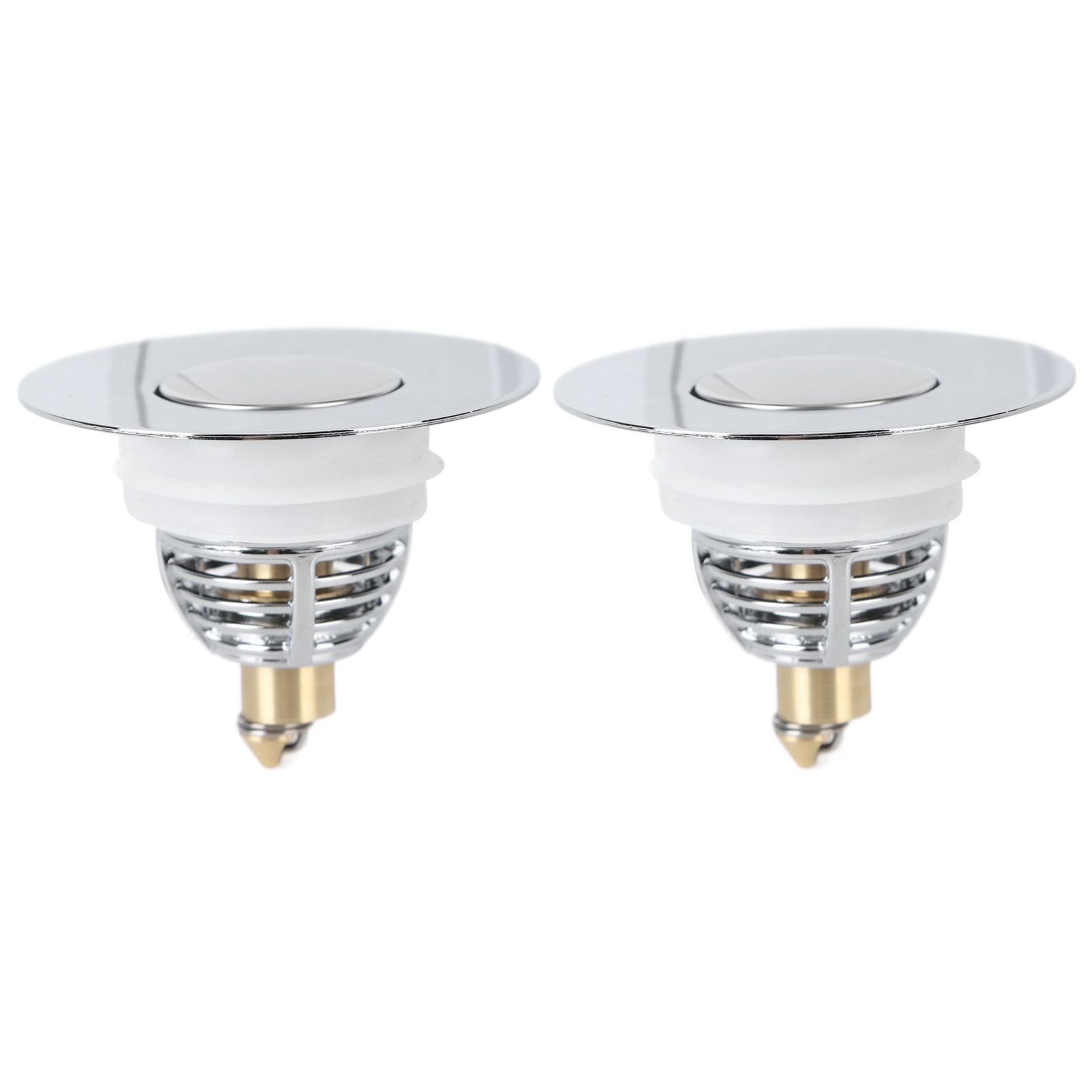 2Pcs Bathroom Sink Stopper Basin Pop Up Sink Drain Strainer Plug for Washbasin view 2
